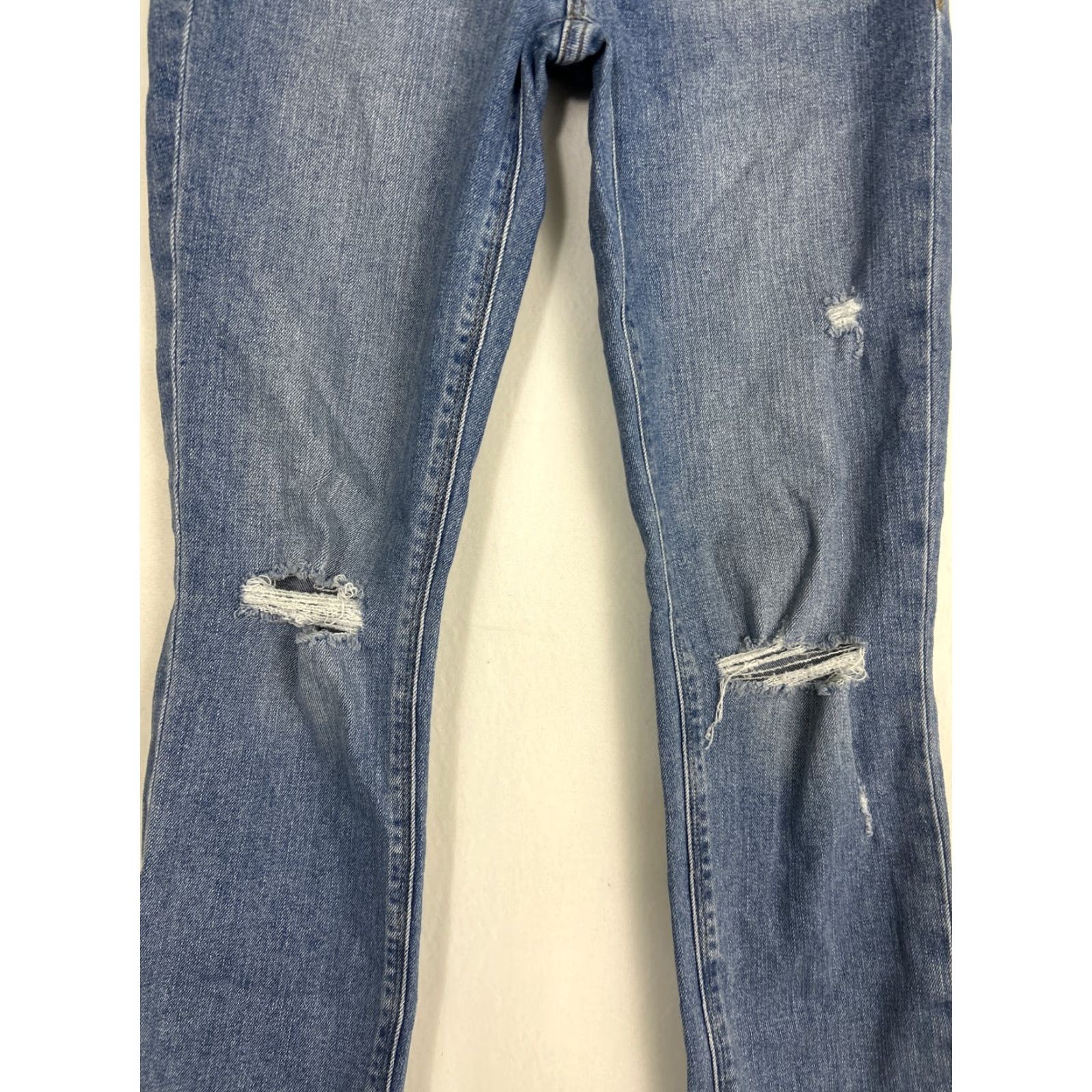 Hudson Hudson Krista Ankle Super Skinny Jeans Women 26 Blue Distressed Zipper 30x29 Size 26" / US 2 / IT 38 - 3 Thumbnail