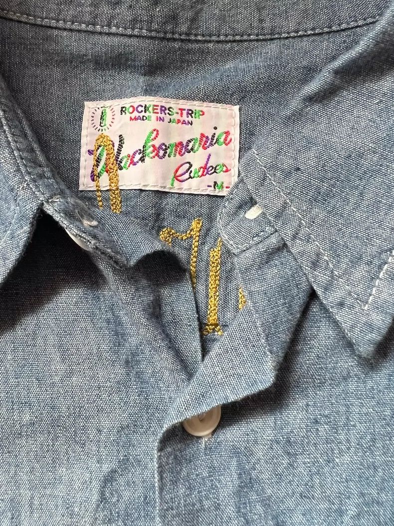 Wacko Maria Wacko maria Embroidered denim shirt, classic letter embroi Size US M / EU 48-50 / 2 - 4 Thumbnail