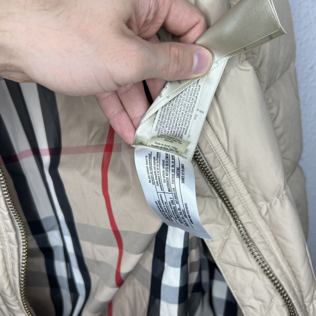 Burberry × Designer Burberry Brit Down Jacket Hooded Nova Check Puffer Size M / US 6-8 / IT 42-44 - 9 Thumbnail