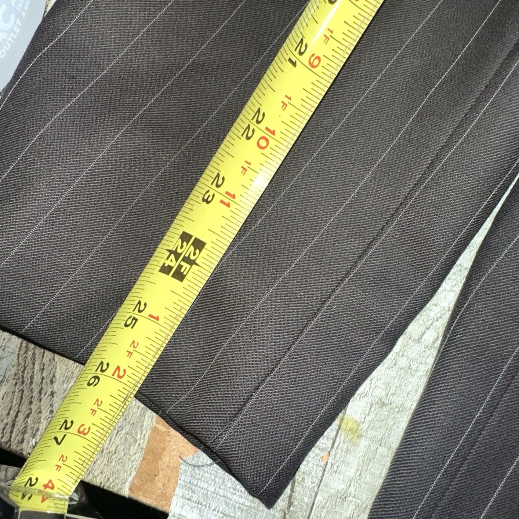 Vintage Phenomenal Design Men’s Suit Jacket Brown Pinstripe 5-Button Long 48 Big & Tall Club 2 Piece Mens Size 48R - 4 Thumbnail