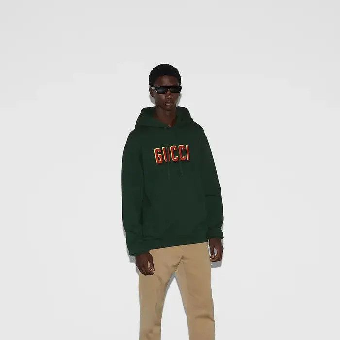Gucci o1loc1c1225 788771 Printed Cotton Jersey Hooded Sweatshirt Size US XL / EU 56 / 4 - 2 Thumbnail