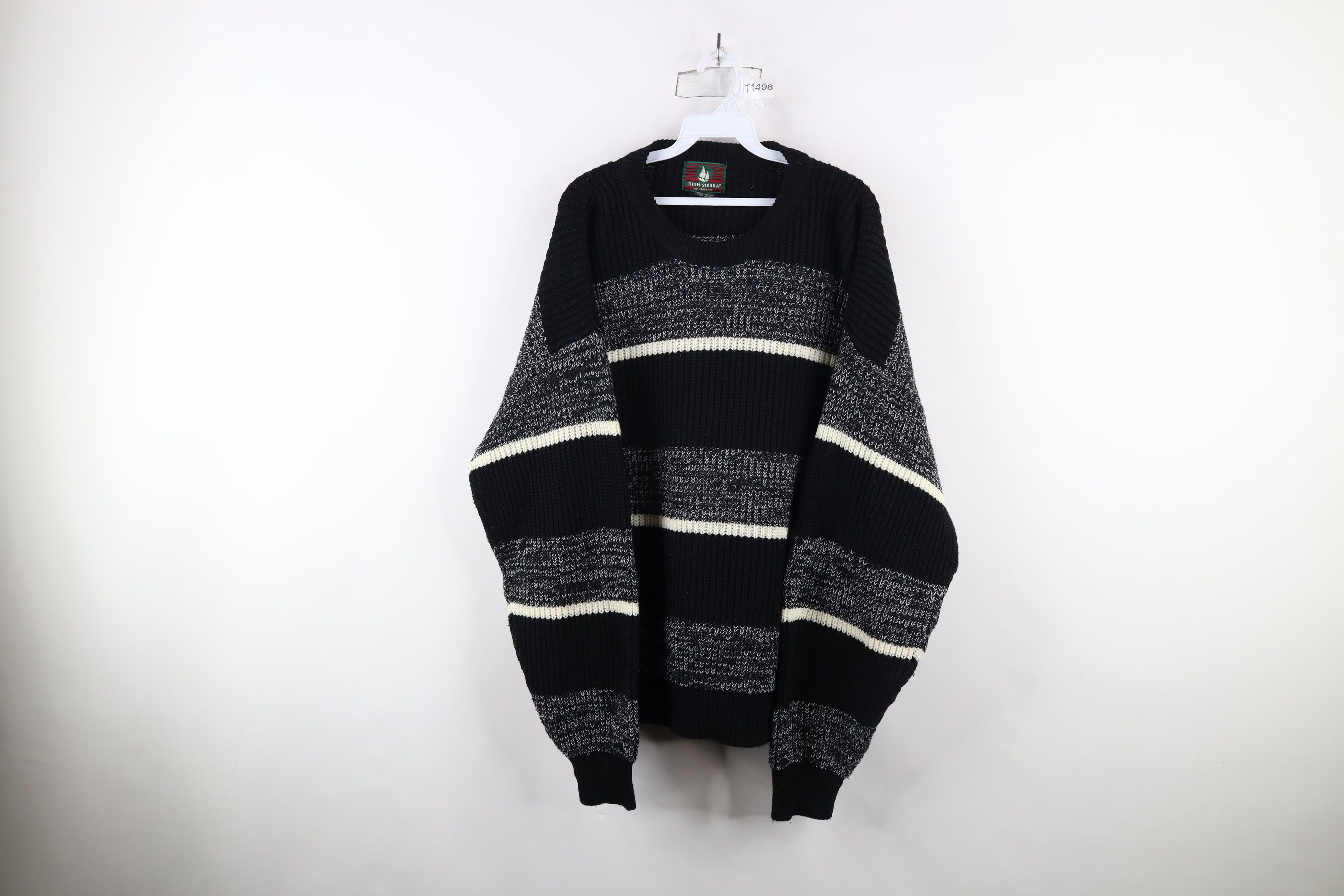 Vintage Vintage 90s Streetwear Block Chunky Ribbed Knit Sweater Size US XL / EU 56 / 4 - 1 Thumbnail