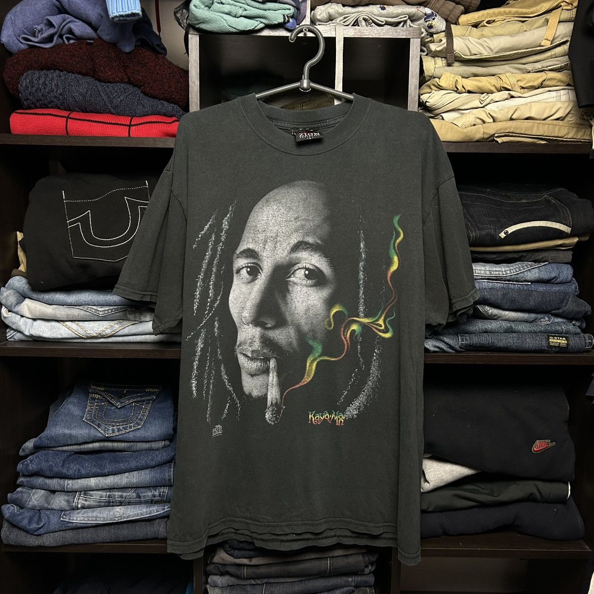 Bob Marley Vintage Bob Marley Zion Tag 1990’s graphic logo band tee Size US L / EU 52-54 / 3 - 1 Thumbnail