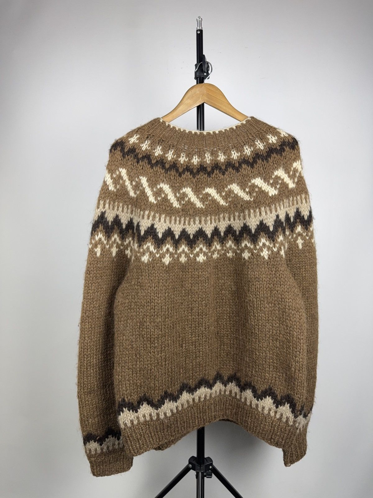 Vintage Nordic Wool Iceland Cardigan Dale Of Norway Style Brown Size US XL / EU 56 / 4 - 12 Thumbnail