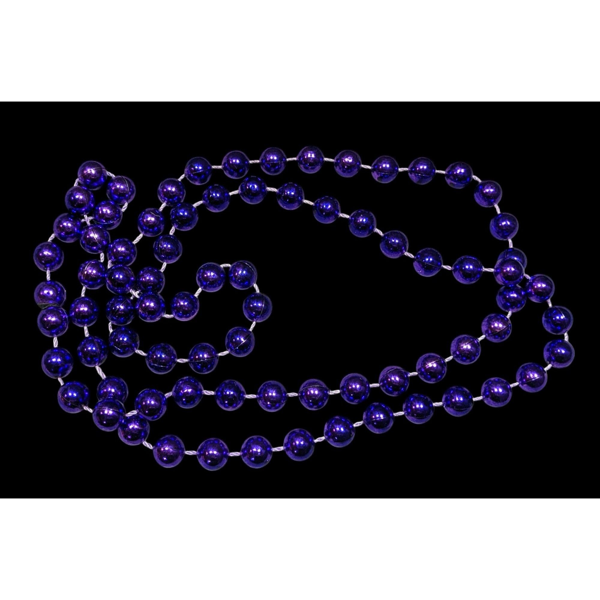 Other Metallic Purple Large Beaded Costume Necklace Size ONE SIZE - 1 Thumbnail