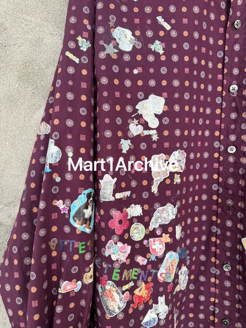 Vetements Vetements 18Fw Purple Paisley Sticker Shirt Size US XS / EU 42 / 0 - 4 Thumbnail