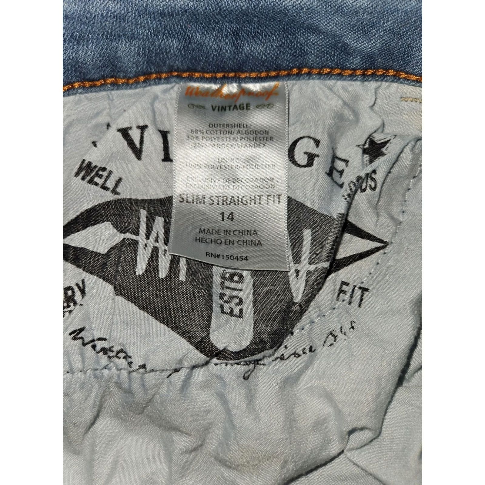 Weatherproof Weatherproof Vintage Fleece Lined Jeans Women's 14 Slim Straight Size 36" / US 14 / IT 50 - 3 Thumbnail