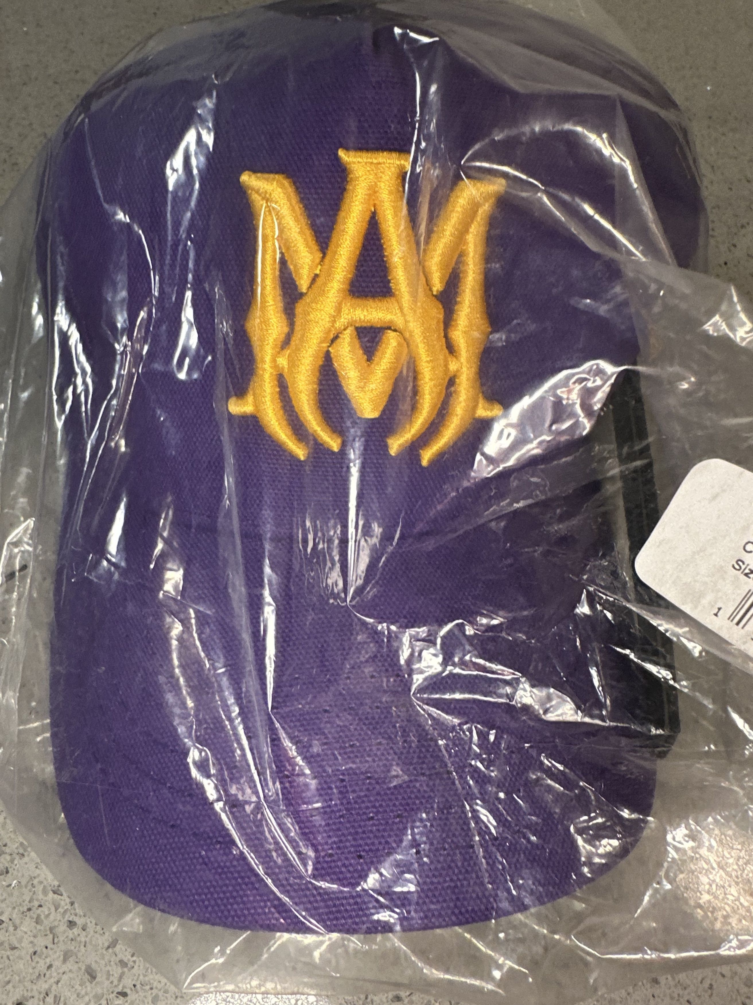 Amiri RARE Sealed AMIRI Embroidered Logo Hat in Purple Size ONE SIZE - 2 Thumbnail