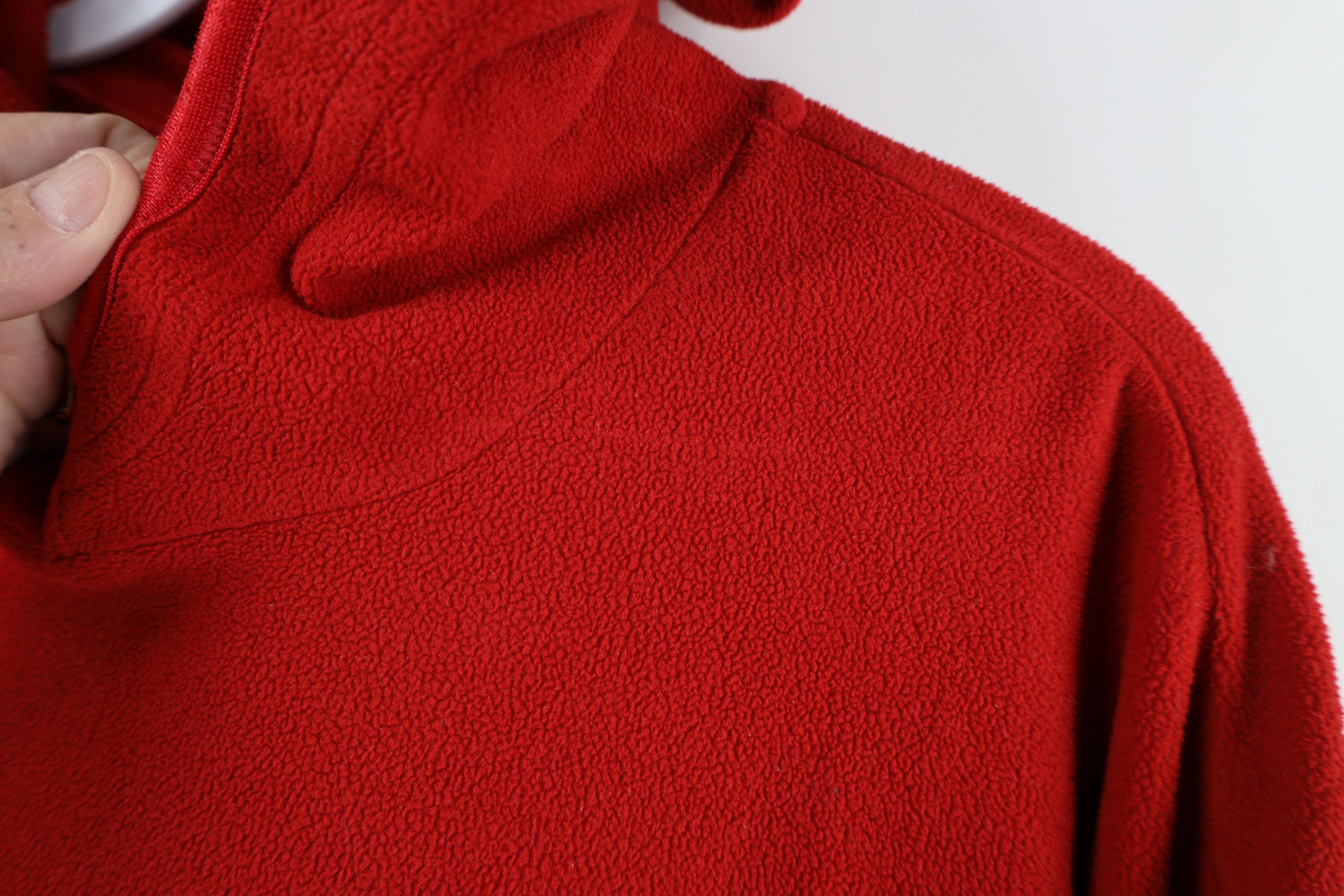 Nike Vintage Y2K Nike Spell Out Fleece Hoodie Sweatshirt Red Size XXL / US 16-18 / IT 52-54 - 5 Thumbnail