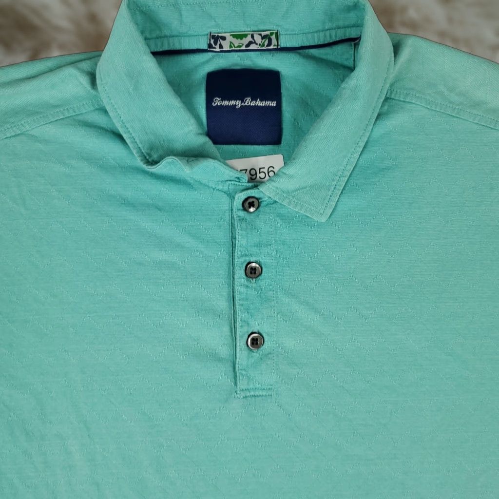 Tommy Bahama Tommy Bahama Polo Shirt Mens Medium Blue Cotton Blend Casual Short Sleeve Sports Size US M / EU 48-50 / 2 - 1 Thumbnail