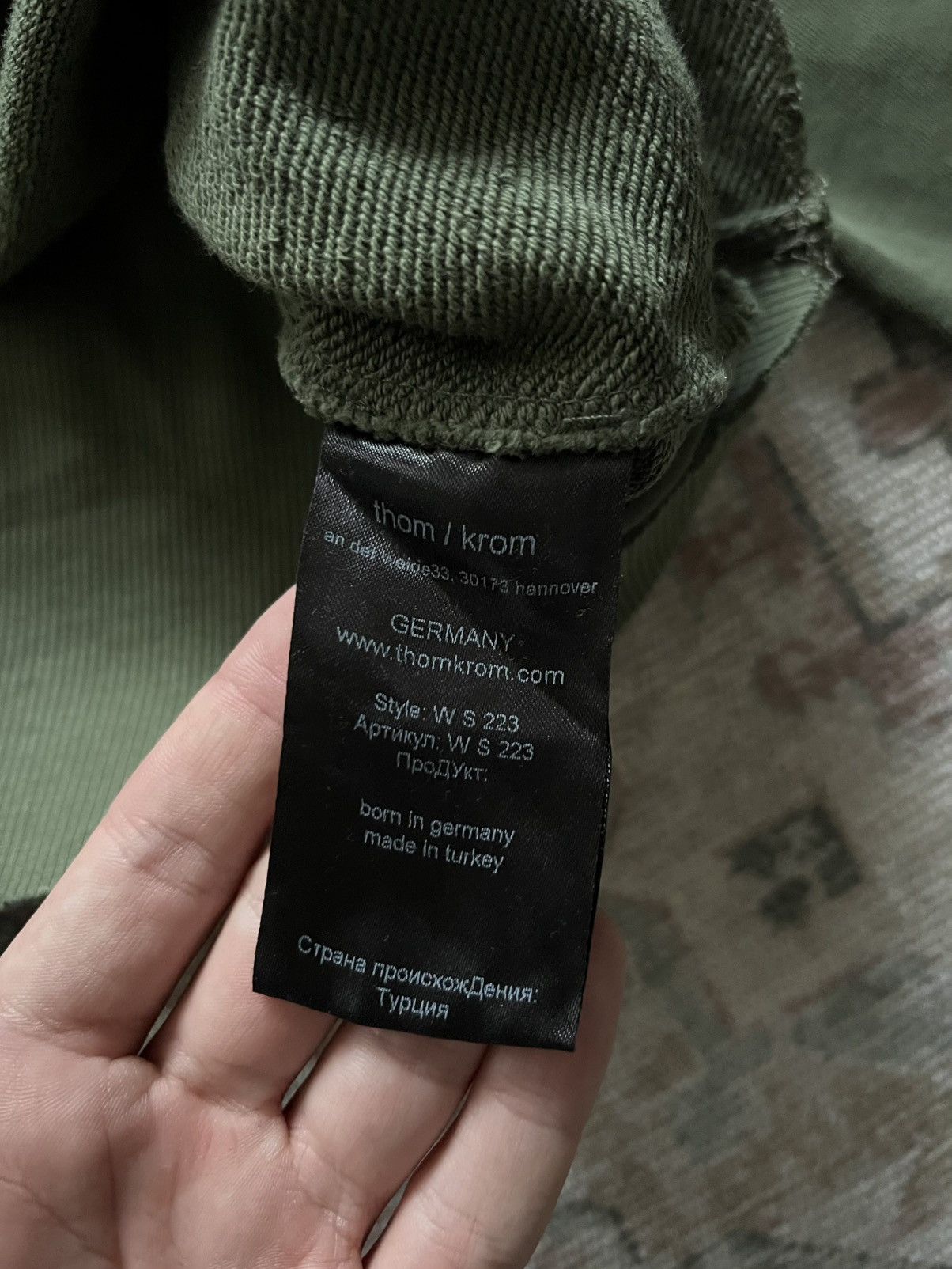 Thom Krom Thom Krom Green Cropped Hoodie Size M / US 6-8 / IT 42-44 - 7 Thumbnail
