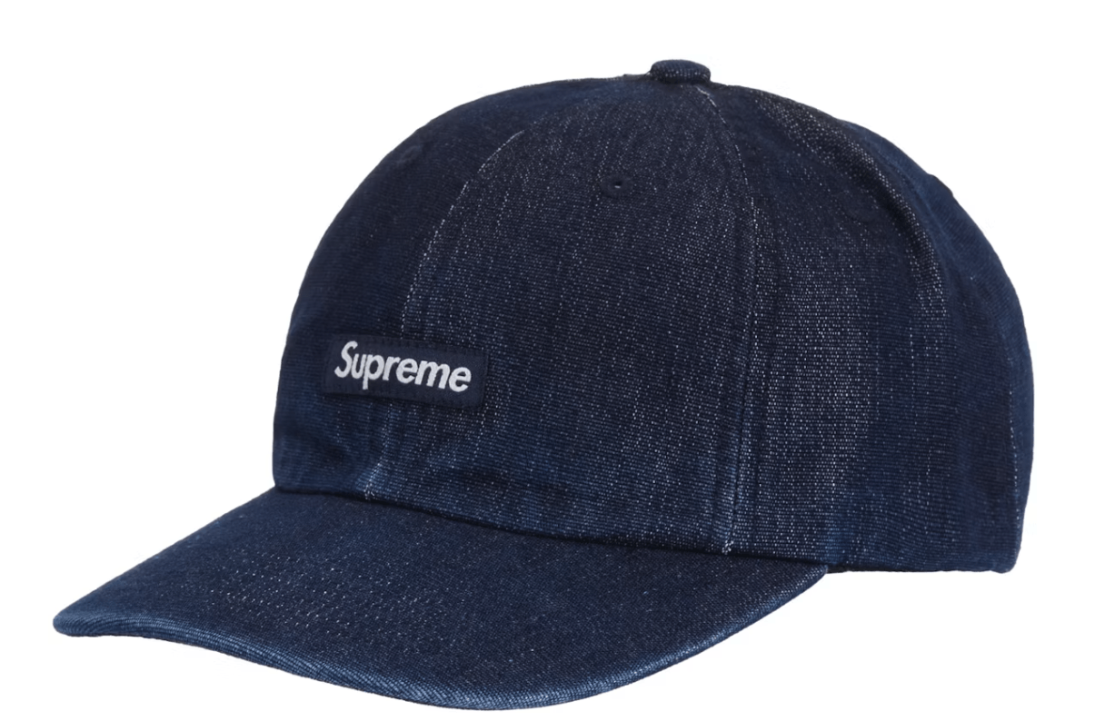 Supreme Cordura Denim Small Box 6-Panel Blue Sz Adjustable