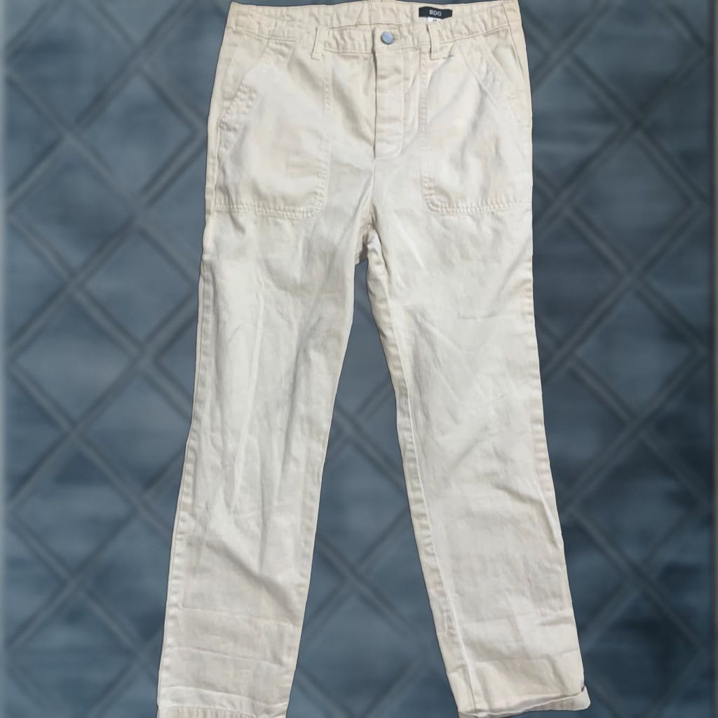 Bdg BDG Chino Pants Women Size 28 Beige High Rise Relaxed Straight Size 28" / US 6 / IT 42 - 1 Thumbnail