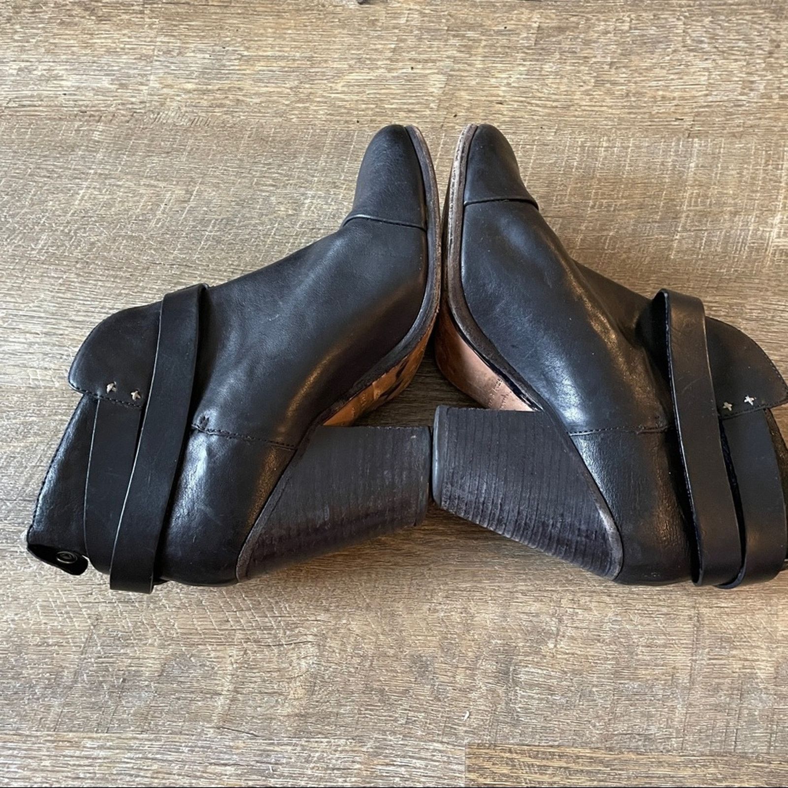 Rag & Bone Rag & Bone Harrow Black Leather Ankle Boots Sz 40 Size US 10 / IT 40 - 4 Thumbnail
