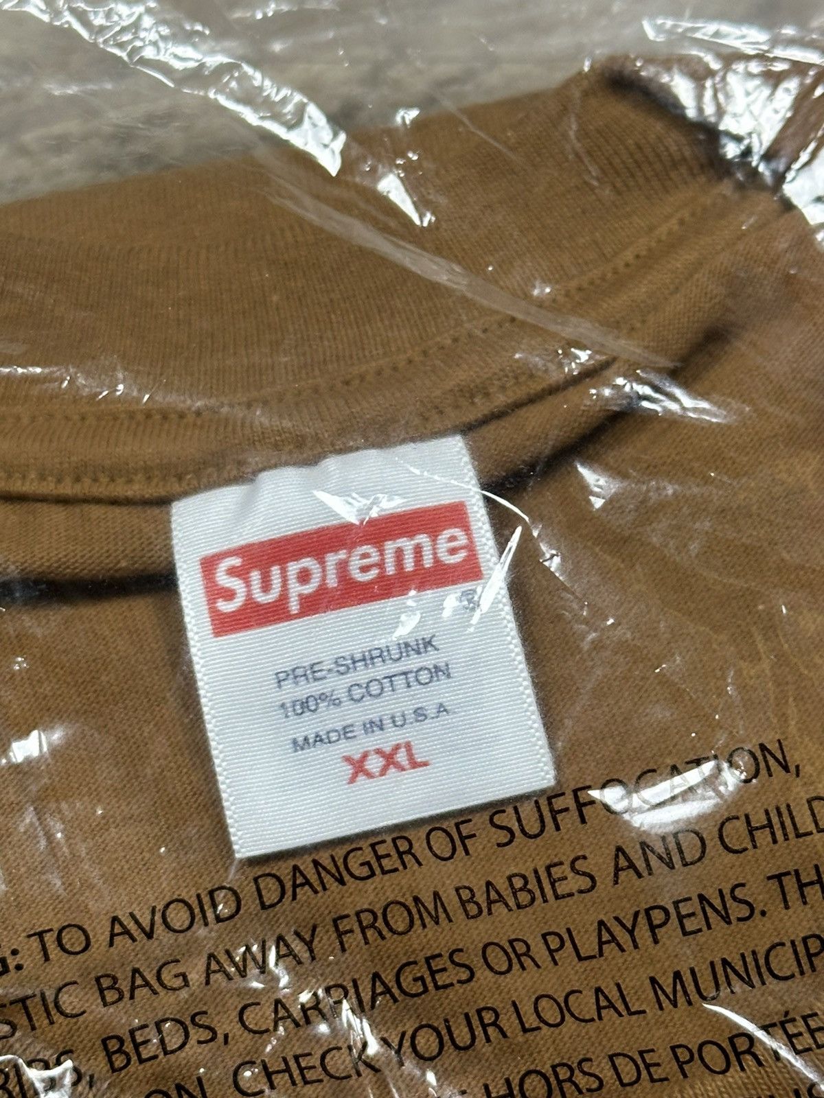 Supreme Supreme Gotham Tee - Light Brown - XXL - FW23 Size US XXL / EU 58 / 5 - 5 Thumbnail