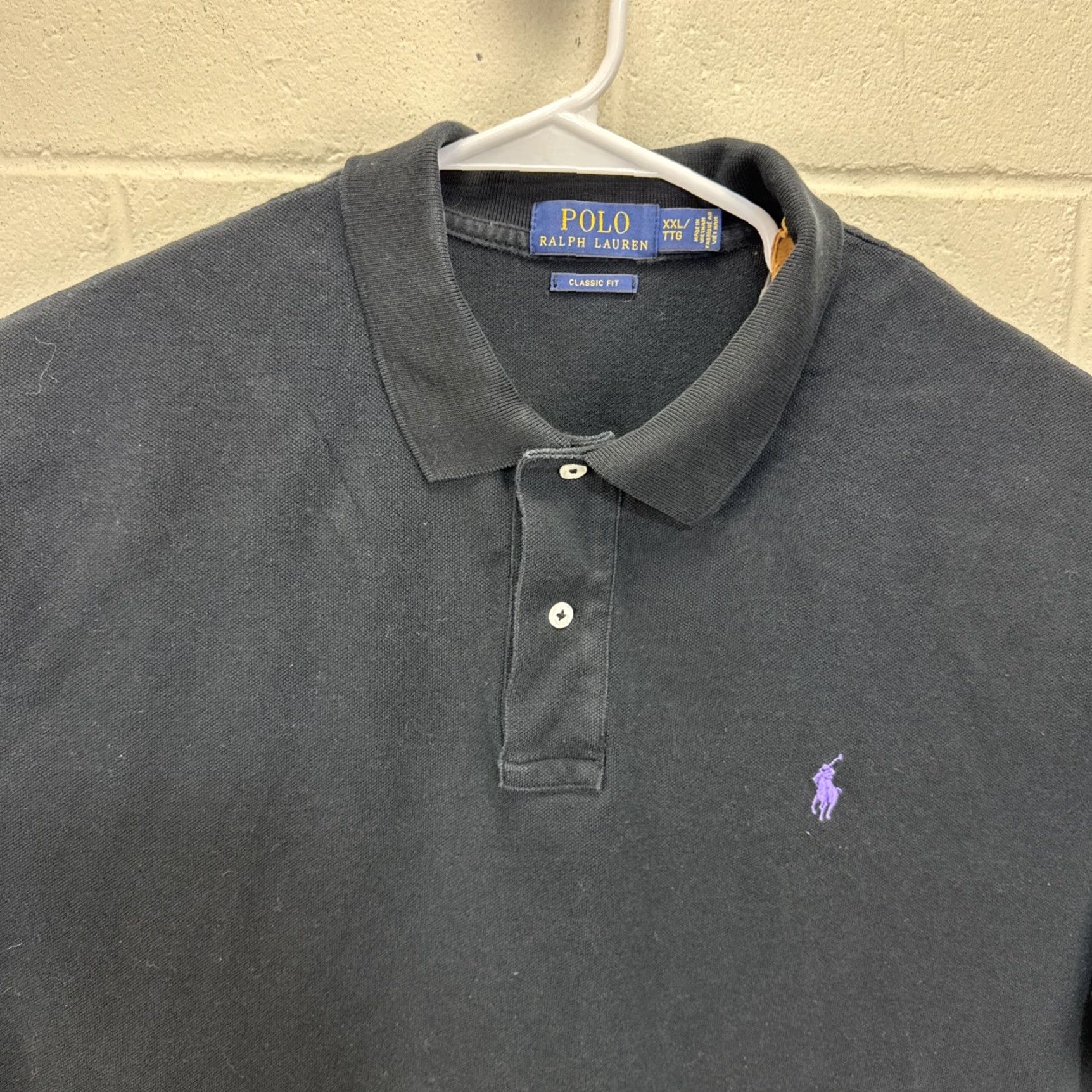 Polo Ralph Lauren Polo Ralph Lauren Men's XXL Black Classic Fit Short Sleeve Cotton Polo Shirt Size US XXL / EU 58 / 5 - 3 Thumbnail