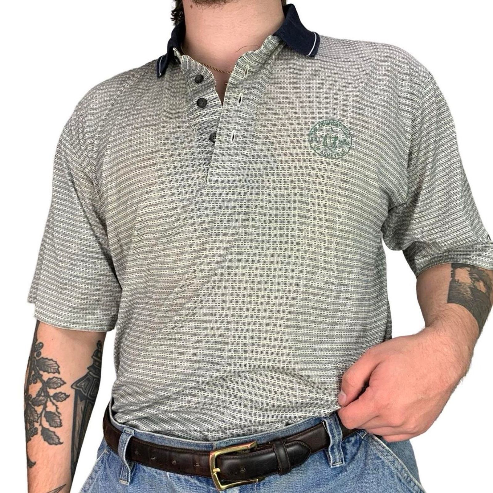 Vintage Vintage Slazenger Patterned 90s Polo Shirt Size US M / EU 48-50 / 2 - 1 Thumbnail