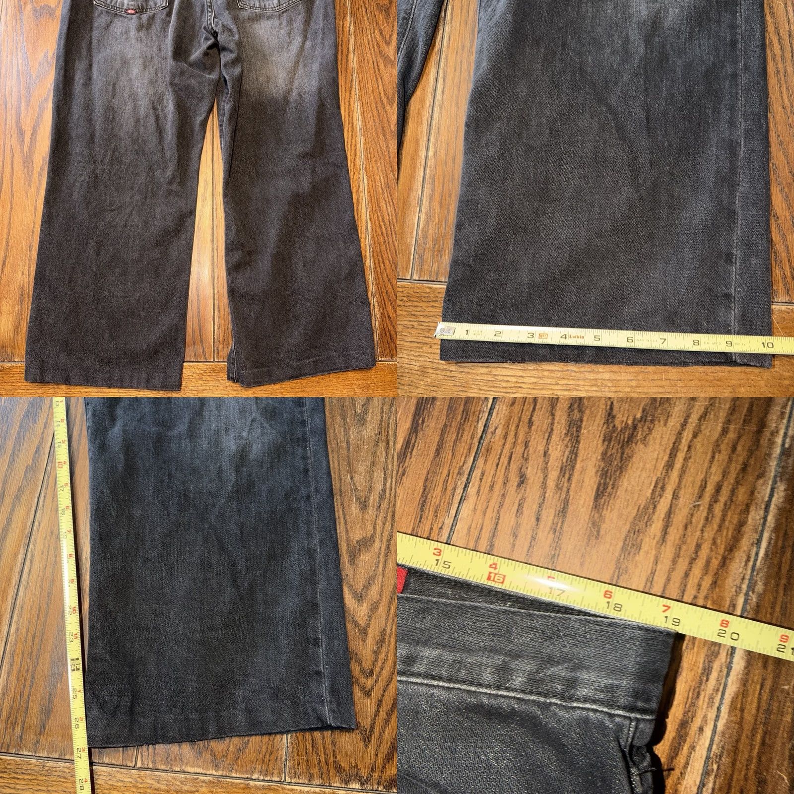 Quiksilver VINTAGE Quiksilver Quik Jeans Baggy Wide Leg Denim Mens 38x32 Black Skater Y2K 90s Hip Hop Retro Bohemian USA 5-Pocket Relaxed Mens Jeans Size US 38 / EU 54 - 9 Thumbnail