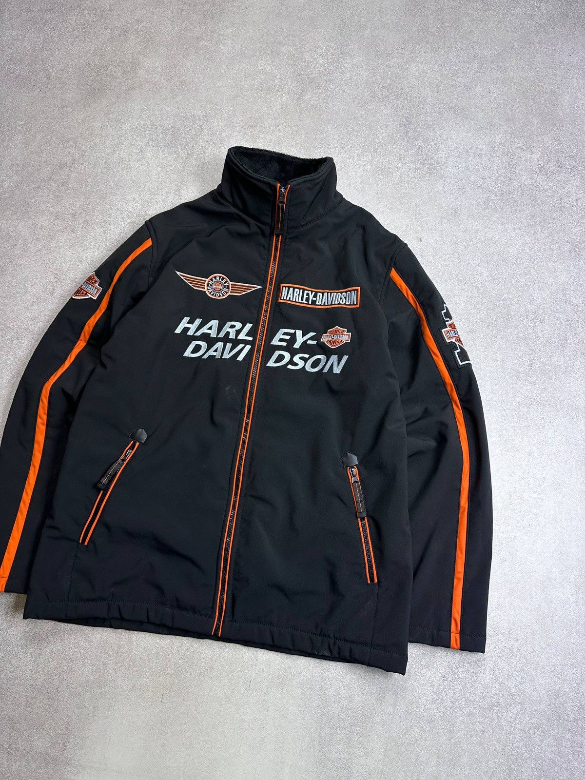Harley Davidson Vintage 90s Harley Davidson Biker Racing Y2K Jacket XL Size US XL / EU 56 / 4 - 4 Thumbnail