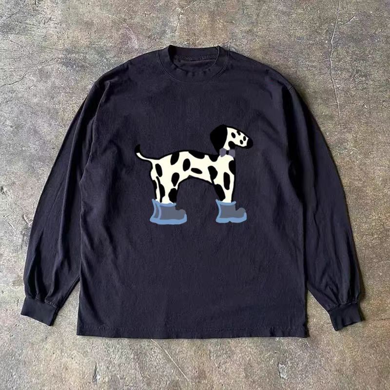 Vintage Black retro Dalmatian print long-sleeved t-shirt Size US M / EU 48-50 / 2 - 1 Thumbnail