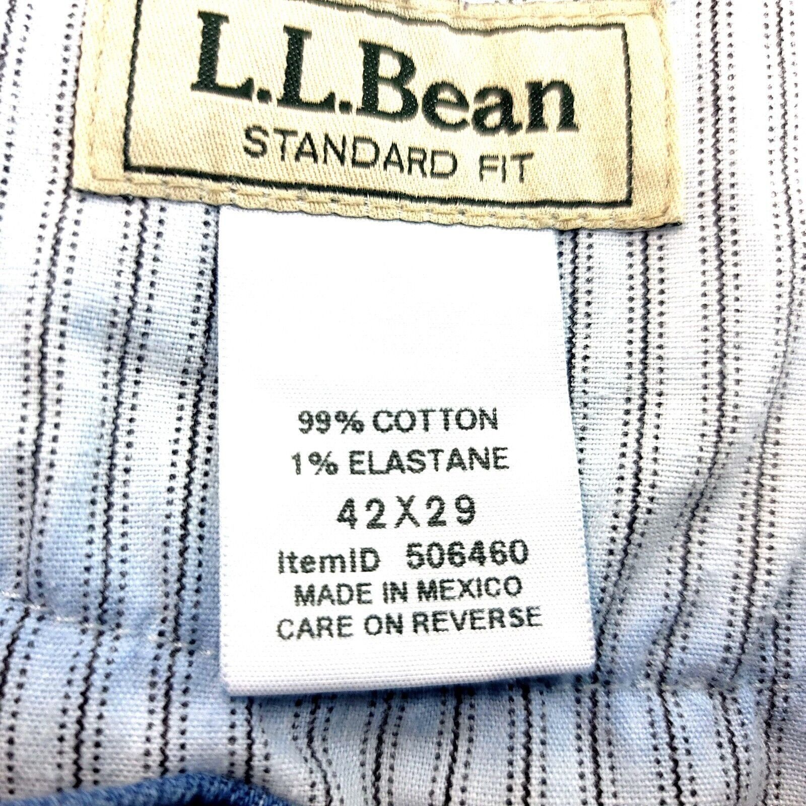 L.L. Bean L.L. Bean Standard Fit Blue Mid Rise Jeans 42/29 Size US 42 / EU 58 - 6 Thumbnail