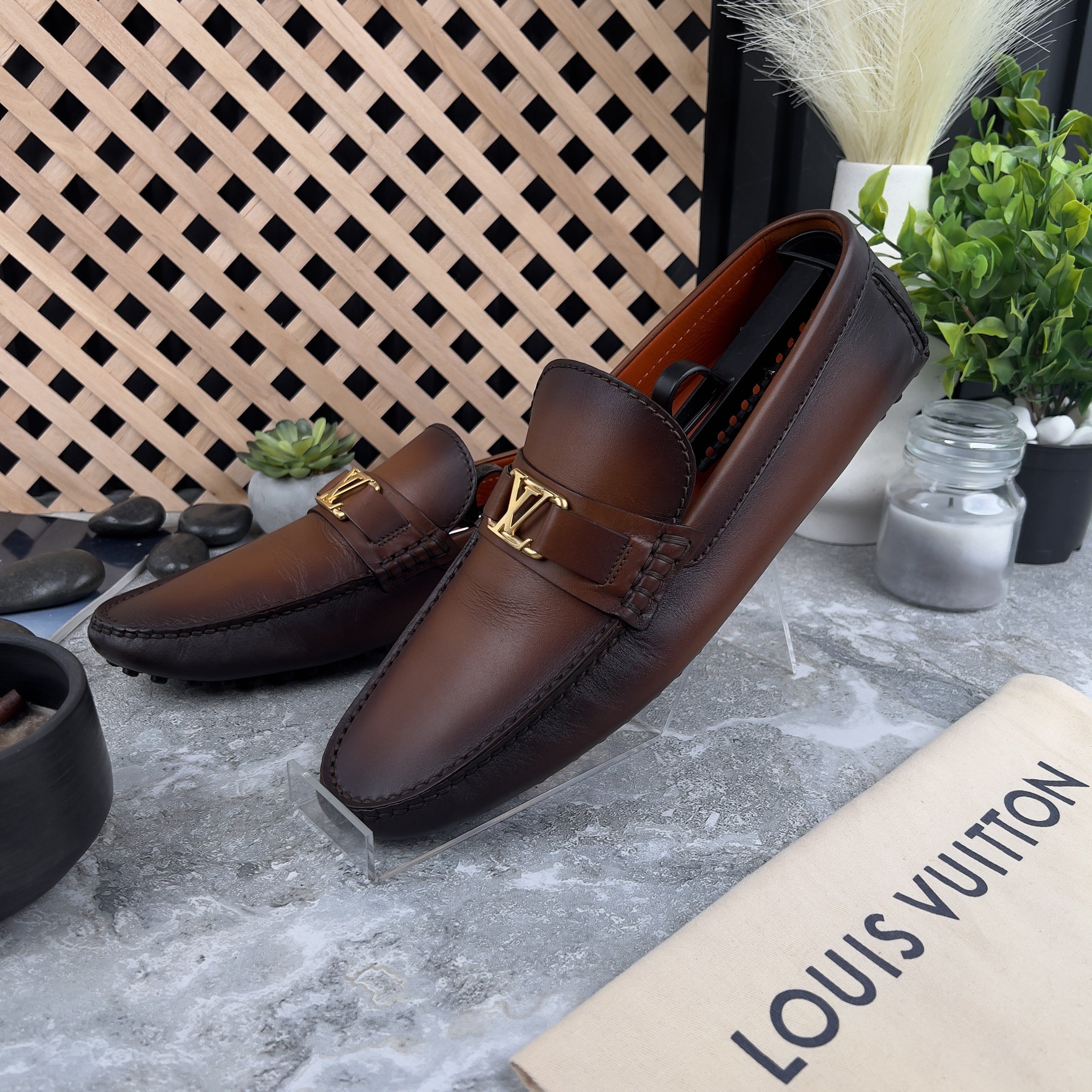 Louis Vuitton Hockenheim Driving Moccasin Patina Brown Leather Size US 9 / EU 42 - 3 Thumbnail