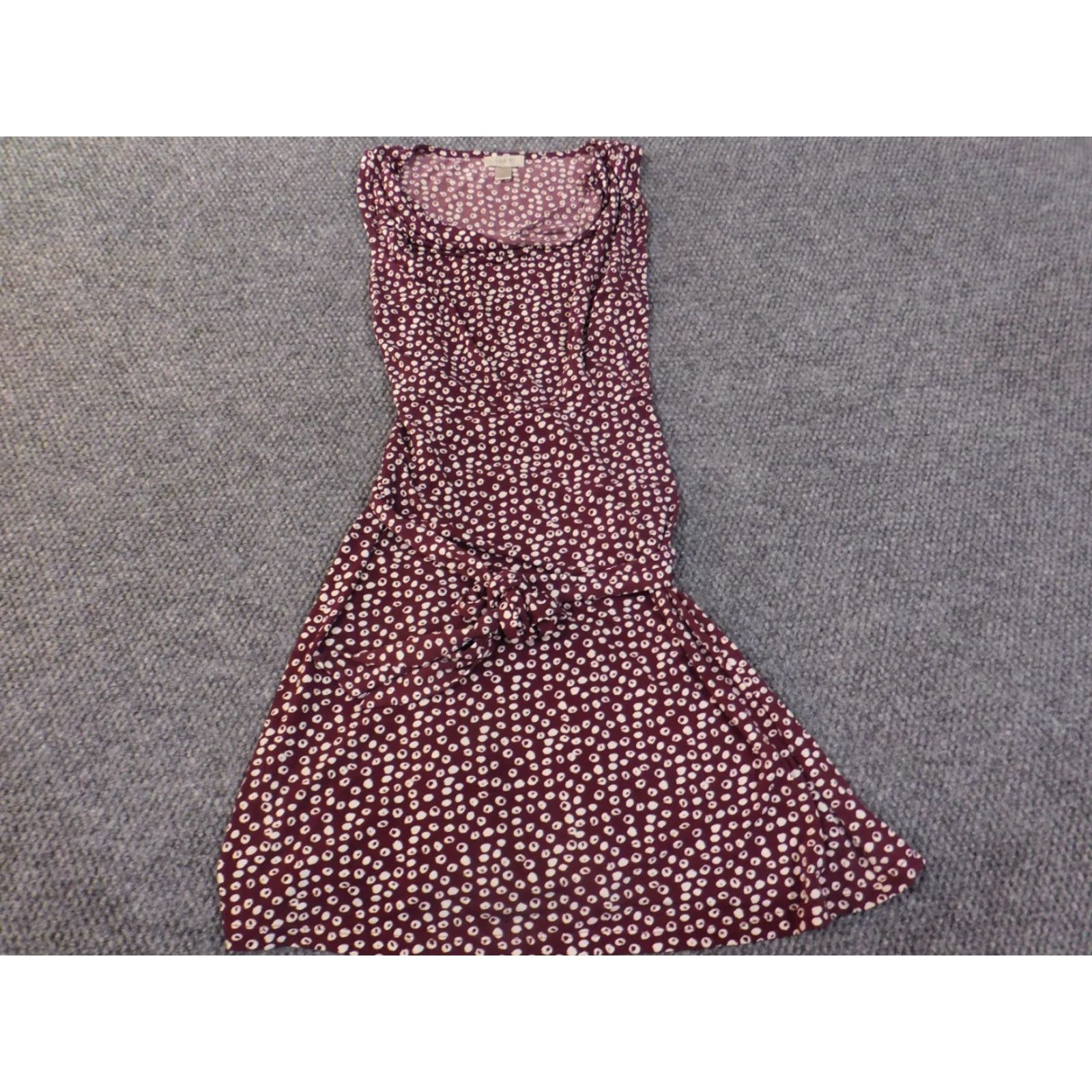 Loft LOFT Dress A-Line Womens Medium Purple Sleeveless Geometric Stretch Polyester Knee Length Casual Size M / US 6-8 / IT 42-44 - 2 Thumbnail