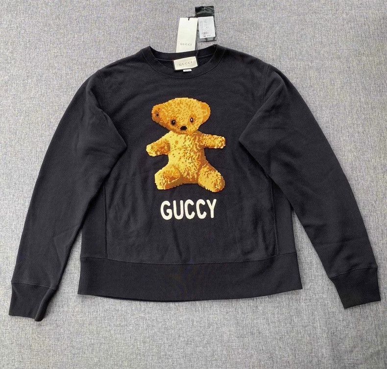 Gucci Gucci Teddy Bear Embroidered Sweatshirt-2506 Size US S / EU 44-46 / 1 - 1 Thumbnail