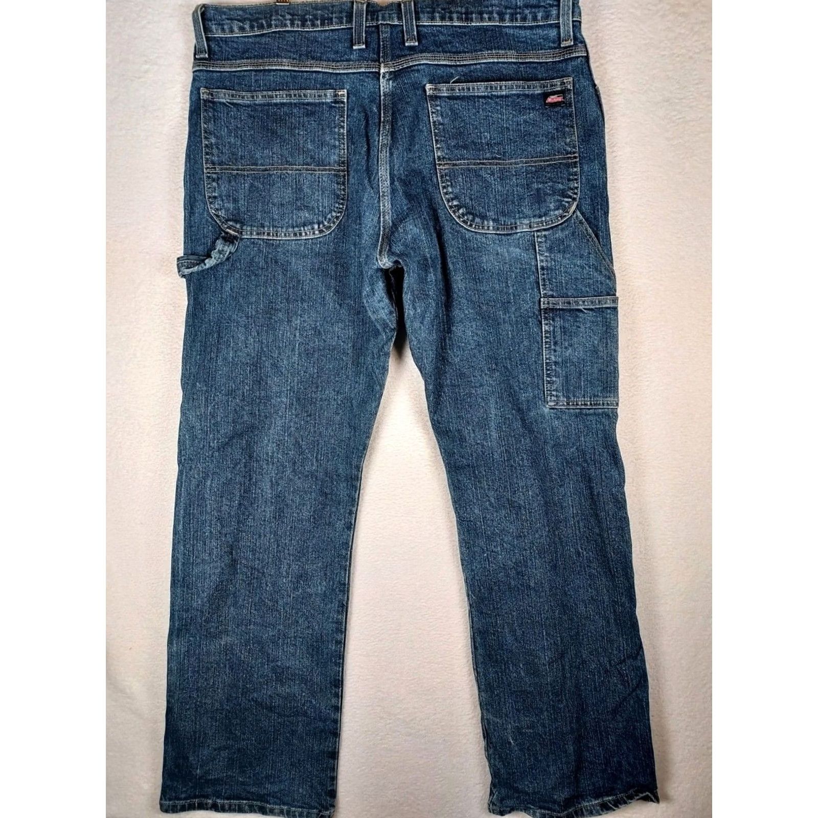 Dickies Dickies Men’s Stretch Carpenter Jeans 36×32 Blue Straight Leg Work Denim Jeans Size US 36 / EU 52 - 5 Thumbnail