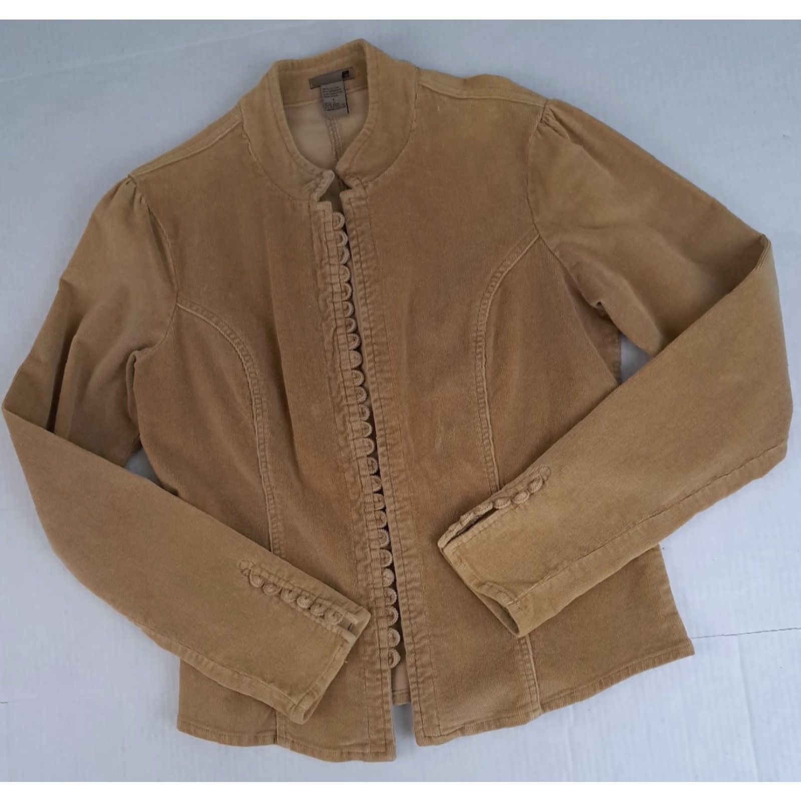 JCPenney VINTAGE Corduroy Shirt JC Penny Button-Up Women Large L Brown Regular Long Sleeve Button-Up Blazer Size L / US 10 / IT 46 - 5 Thumbnail