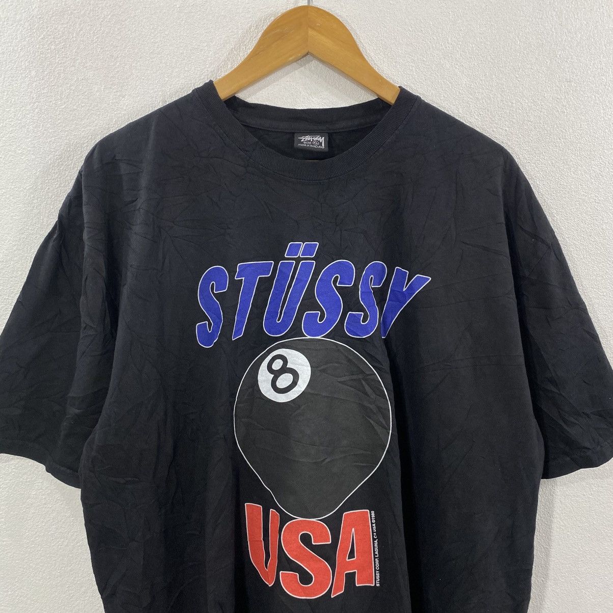 Stussy Stussy 8 Ball USA Pigment Dyed Tee Size US XL / EU 56 / 4 - 2 Thumbnail