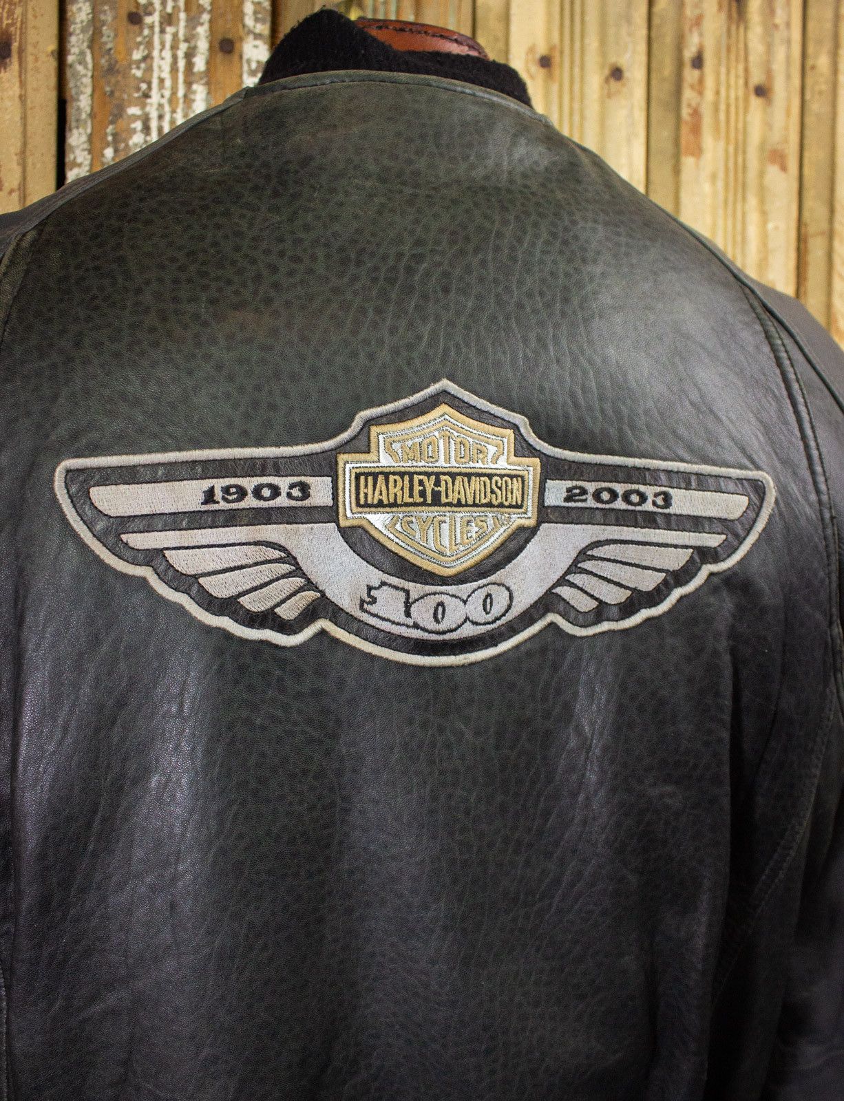 Harley Davidson × Vintage Harley Davidson 100th Anniversary Leather Jacket 2003 Size US XL / EU 56 / 4 - 5 Thumbnail