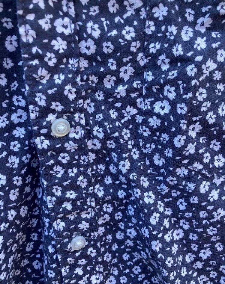Rye Decker Blue Rye Navy Floral Print Shirt Size US XL / EU 56 / 4 - 5 Thumbnail