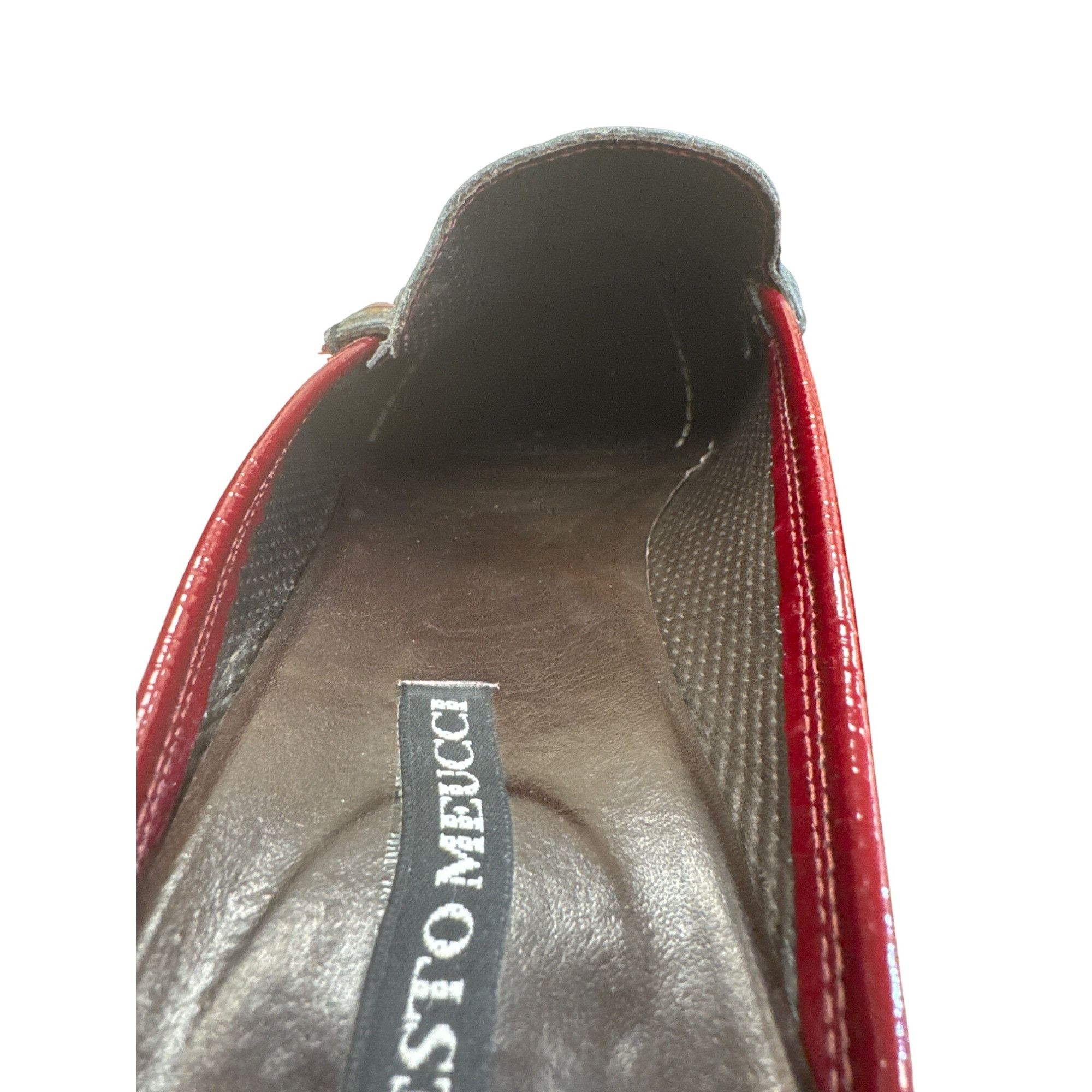 Designer Sesto Meucci Womens Red Patent Leather Slip-On sandals Size Size US 10 / IT 40 - 12 Thumbnail