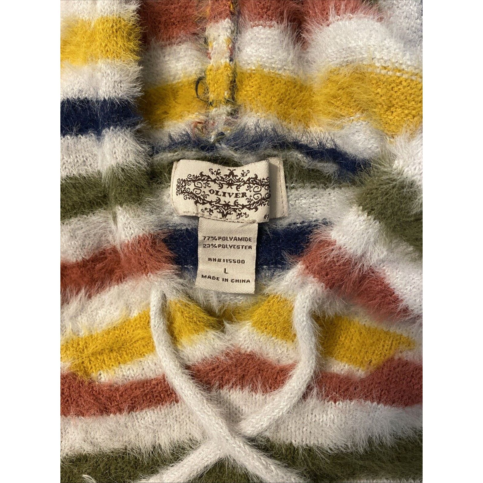 Anthropologie Anthropologie Oliver Striped Soft Multicolor Hooded Sweater Size L / US 10 / IT 46 - 5 Thumbnail