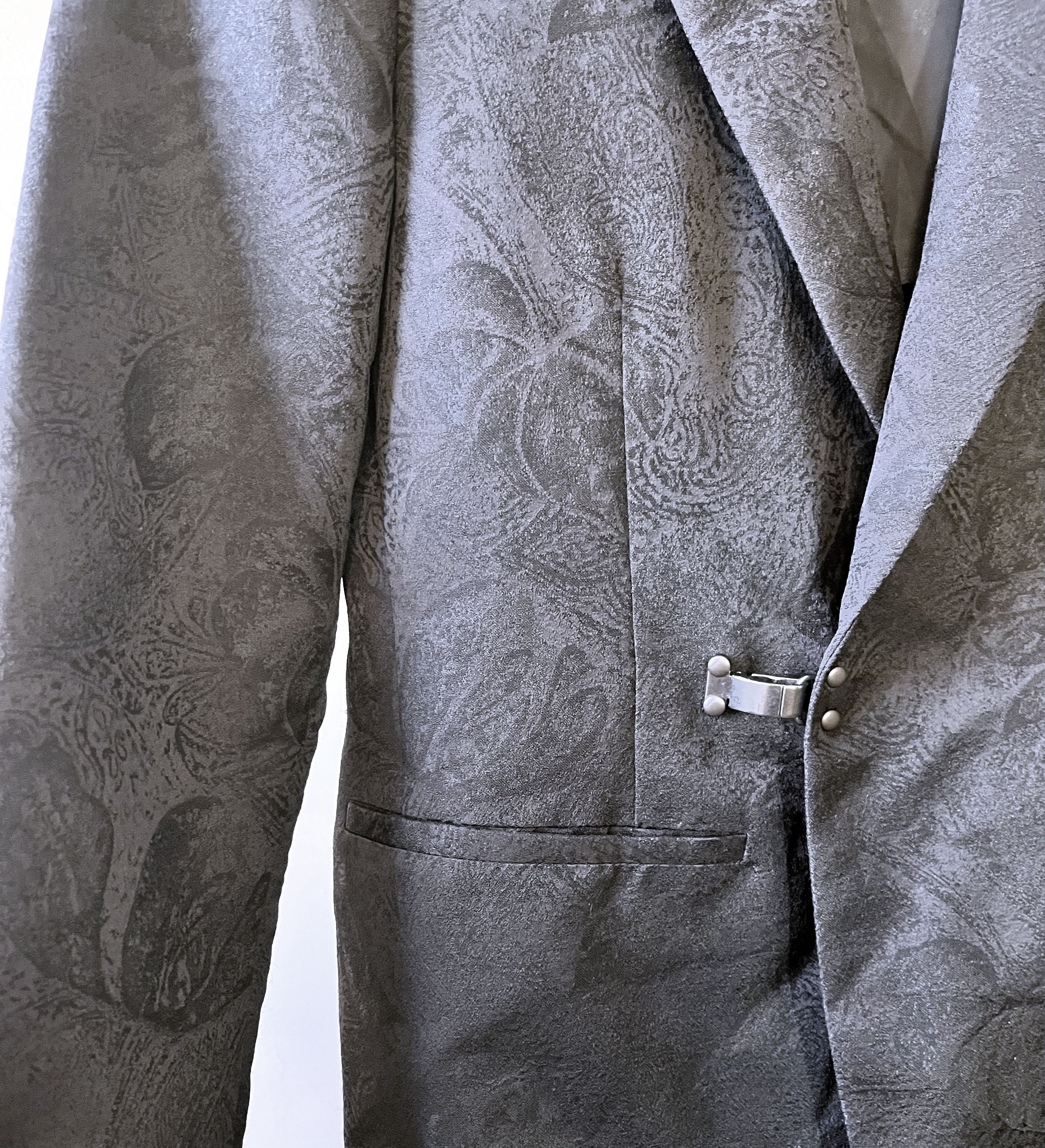 John Varvatos Jacket with Tonal Floral Jacquard Size 48R - 3 Thumbnail