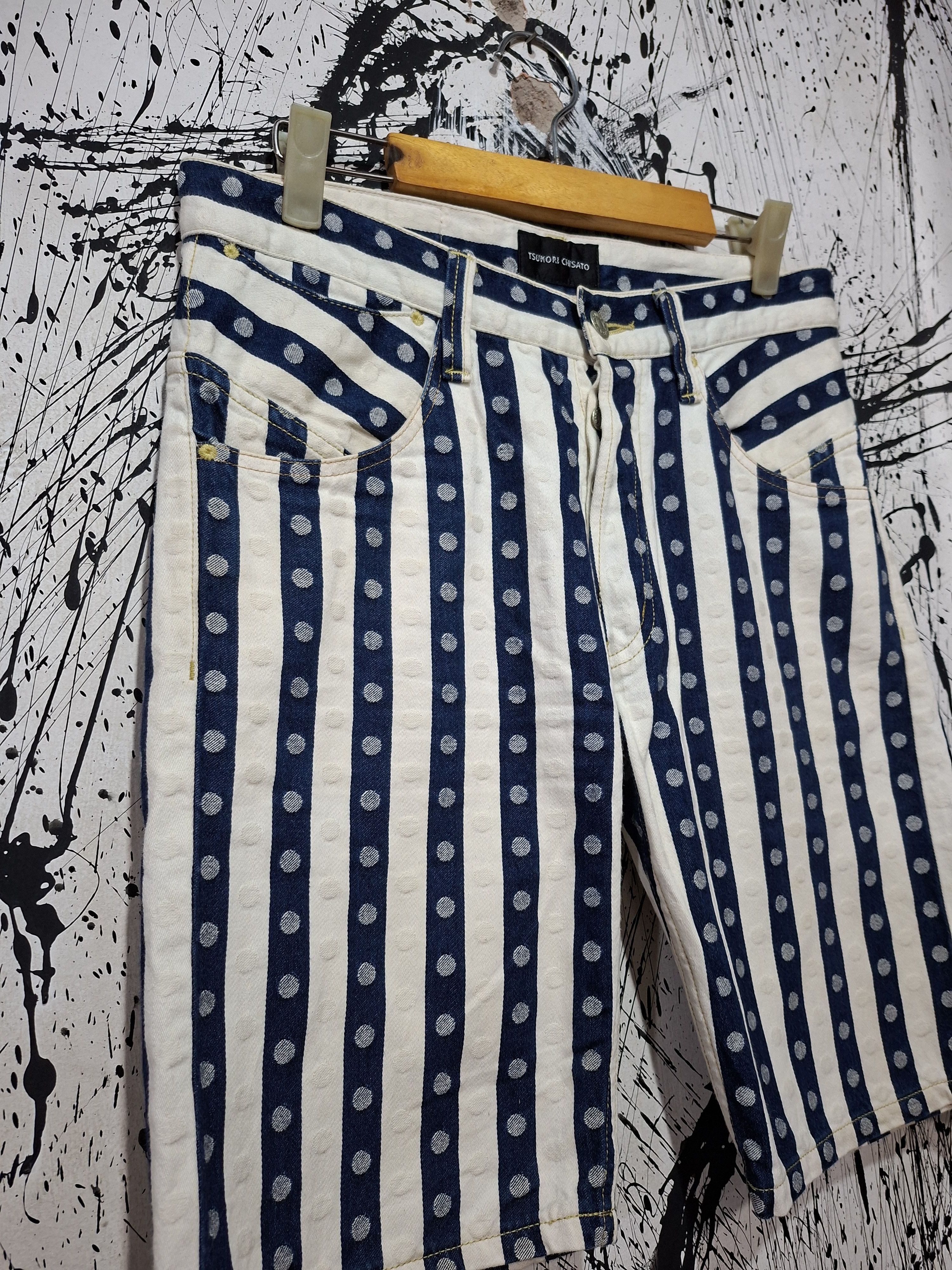 Issey Miyake 90'S ISSEY MIYAKE TSUMORI CHISATO STRIPE AND POLKA DOT PANTS Size US 32 / EU 48 - 2 Thumbnail