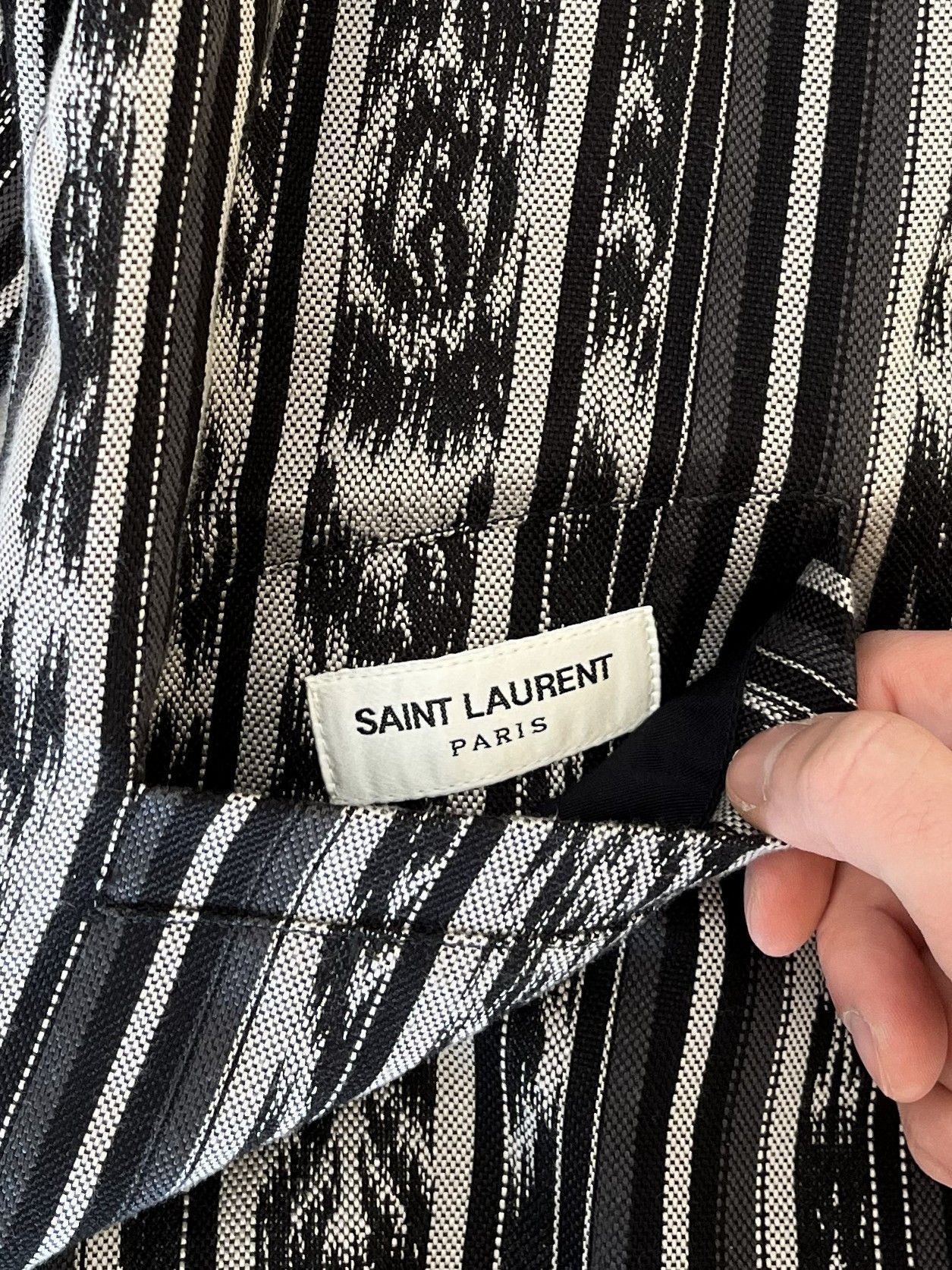 Saint Laurent Paris SS18 Saint Laurent Paris IKAT Teddy Jacket Reversible Size US M / EU 48-50 / 2 - 9 Thumbnail