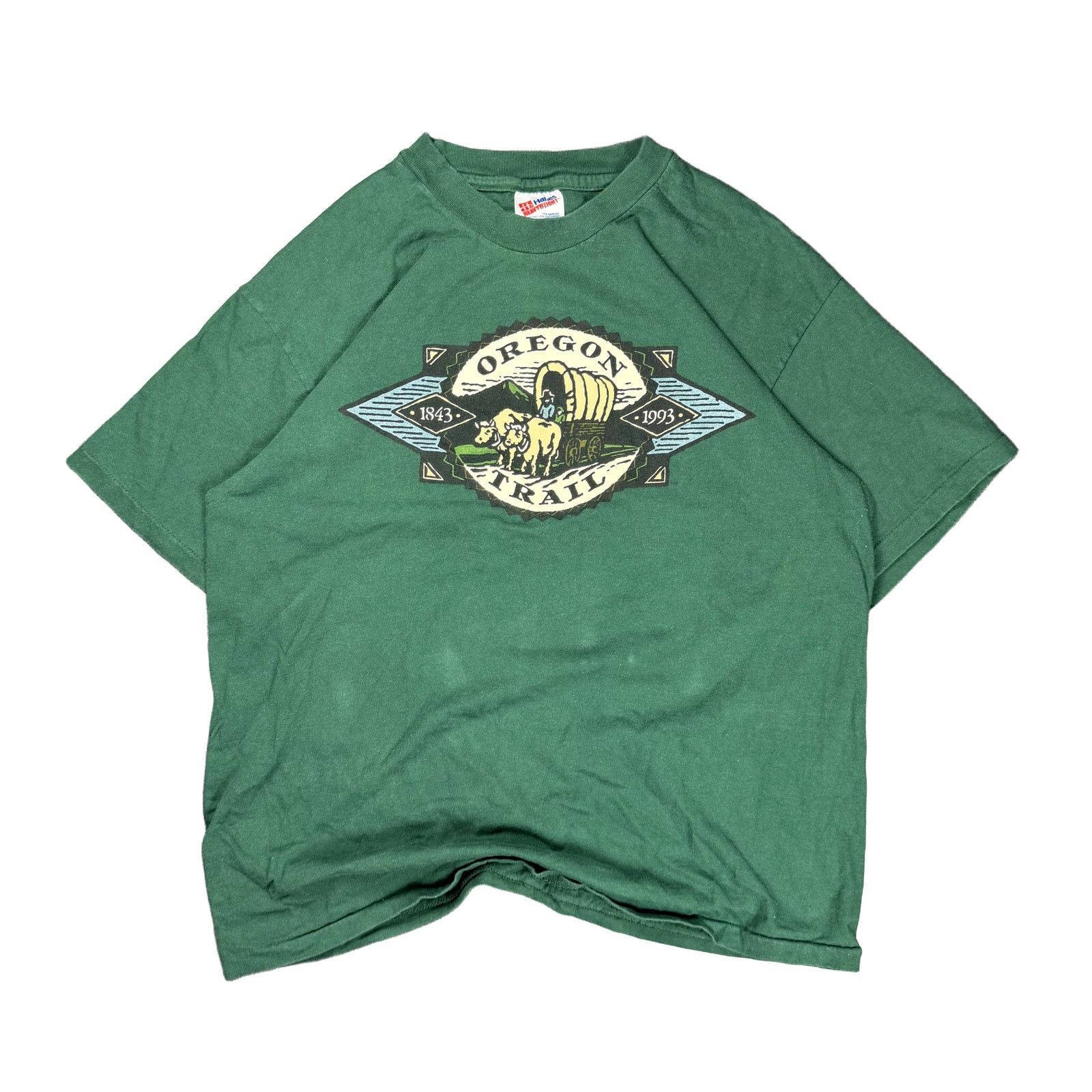 Hanes Vintage 90s Heavyweight Oregon Trail Tee Large Single Stitch Size US L / EU 52-54 / 3 - 1 Thumbnail