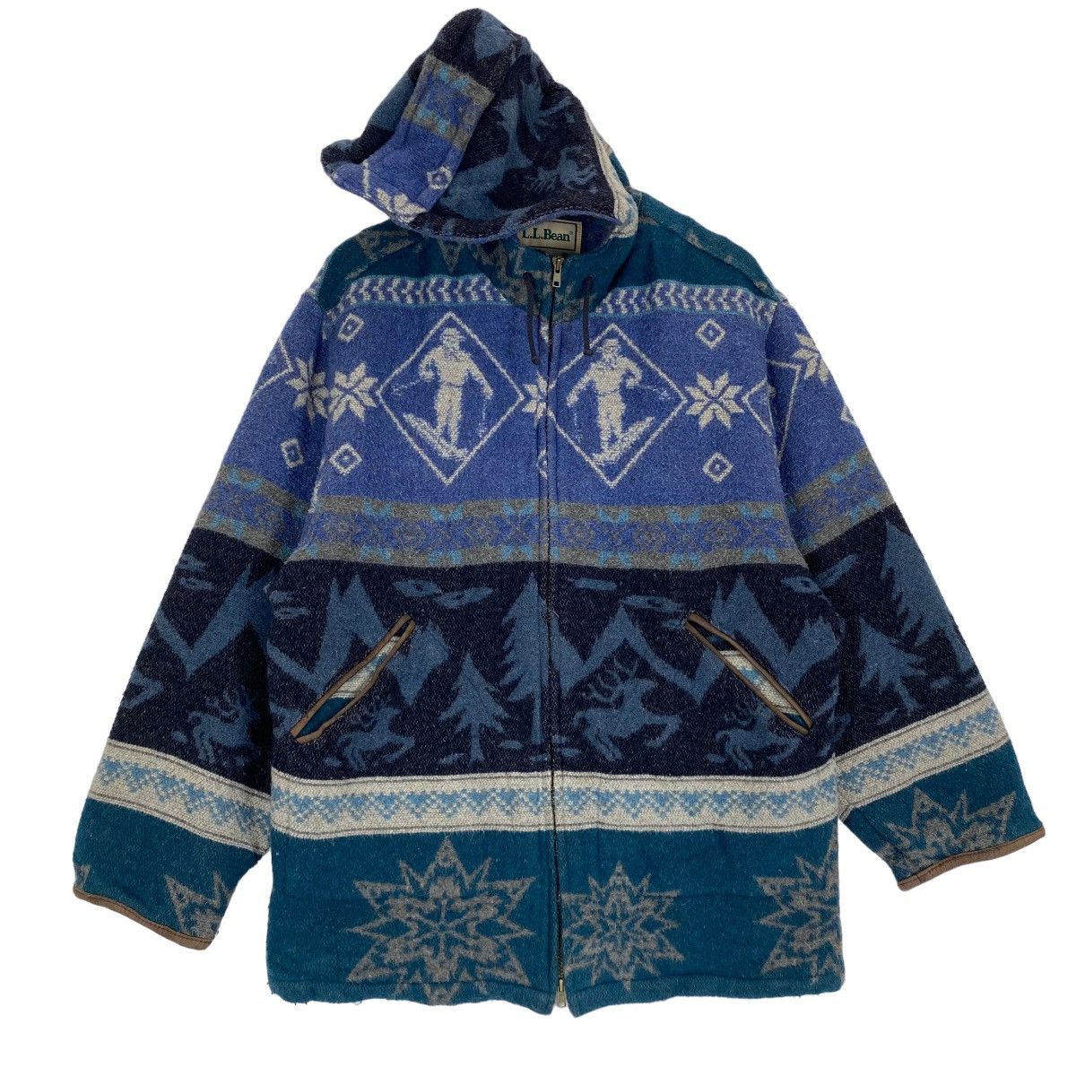 L.L. Bean × Vintage Vintage L.L Bean printed wool hoodie jacket Size US M / EU 48-50 / 2 - 4 Thumbnail