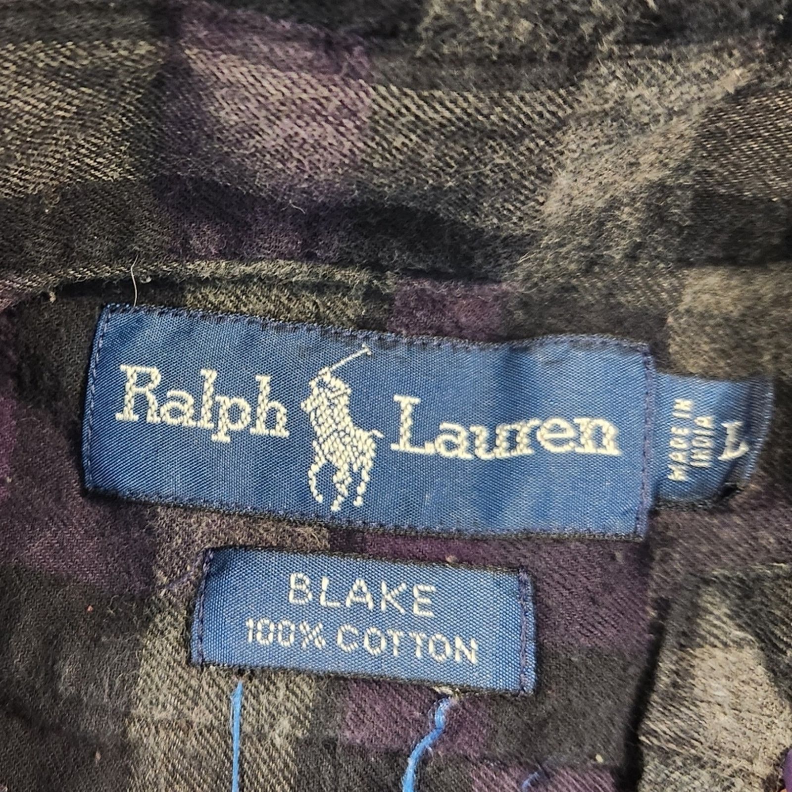 Ralph Lauren Ralph Lauren Blake 100% Cotton Flannel L Size US L / EU 52-54 / 3 - 2 Thumbnail