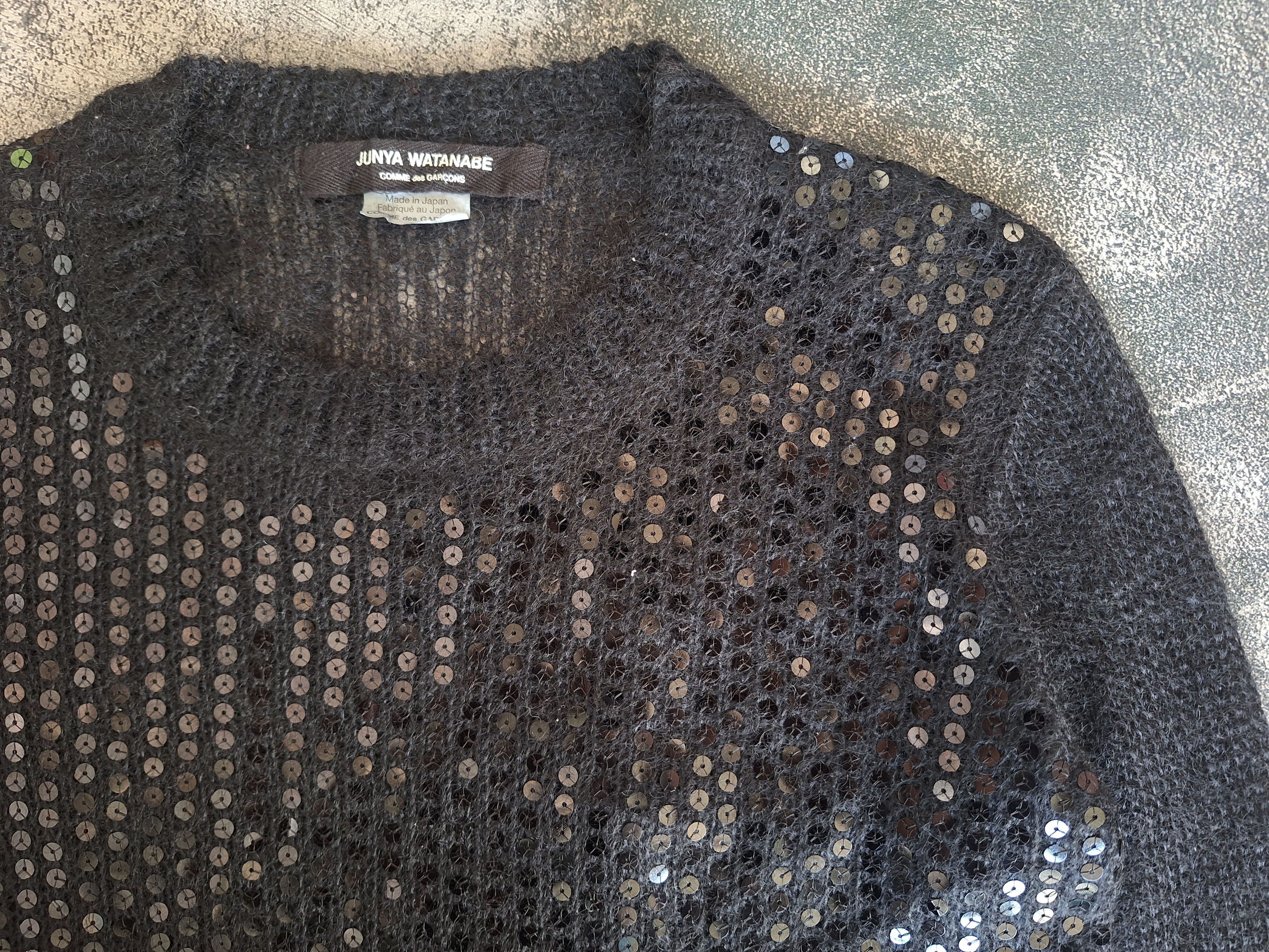Comme des Garcons × Junya Watanabe Junya Wantanabe Black Mohair Blend Sequin Size US M / EU 48-50 / 2 - 9 Thumbnail