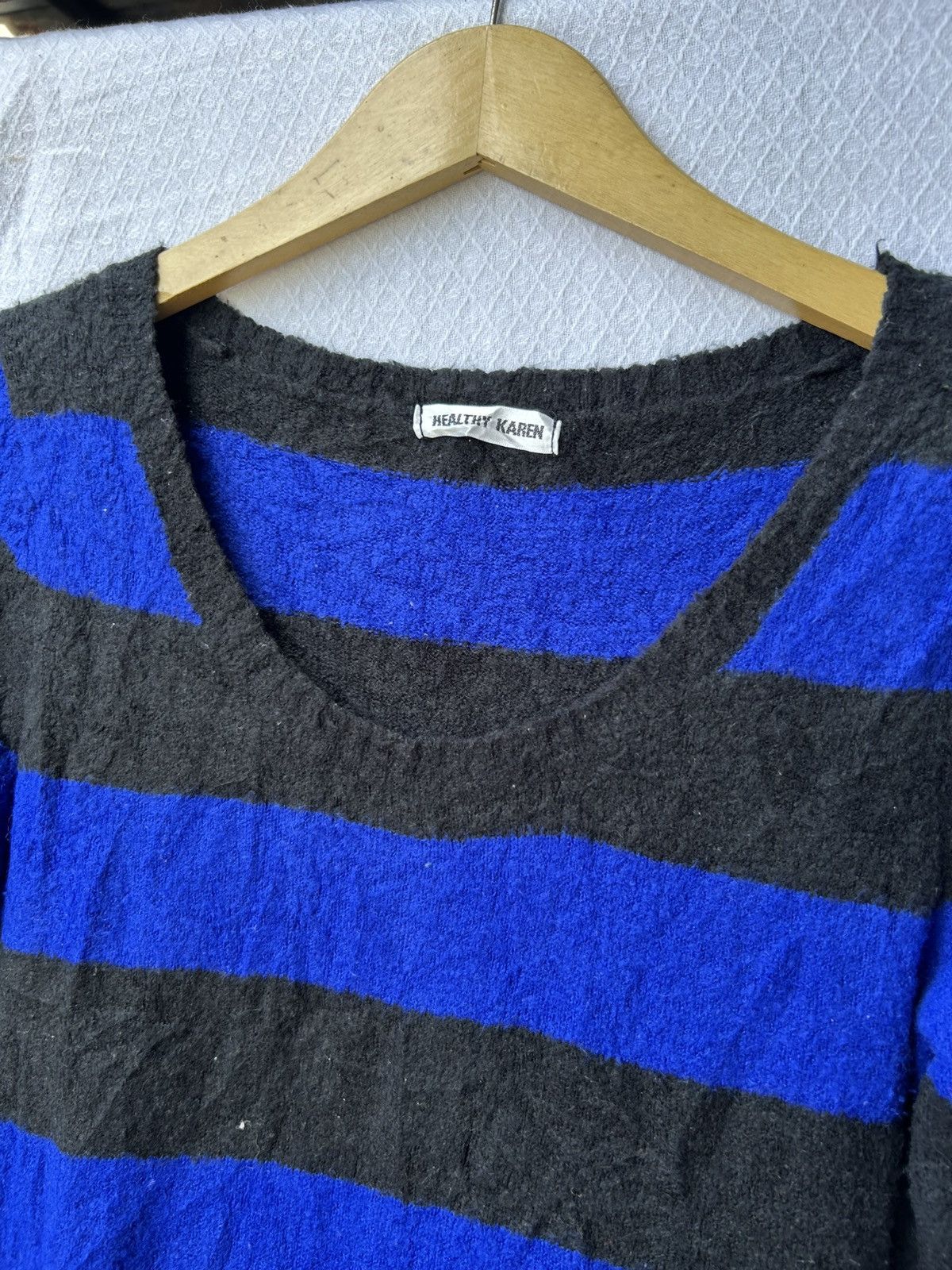 If Six Was Nine × Japanese Brand × Le Grande Bleu (L.G.B.) Healty karen knit mohair grunge stripe kurt cobain styled Size US S / EU 44-46 / 1 - 5 Thumbnail
