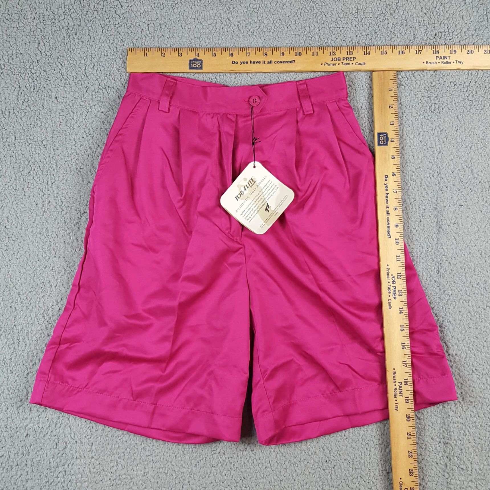 Vintage VINTAGE Top Flite Women's Chino Shorts 8 High Waist Pleated Relaxed Pink Summer Athletic Casual Y2K Size 30" / US 8 / IT 44 - 6 Thumbnail