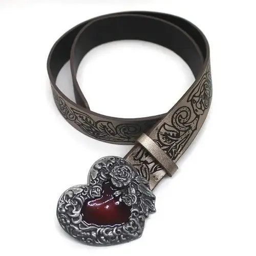 Japanese Brand Retro Embossed Love Belt Size ONE SIZE - 3 Thumbnail
