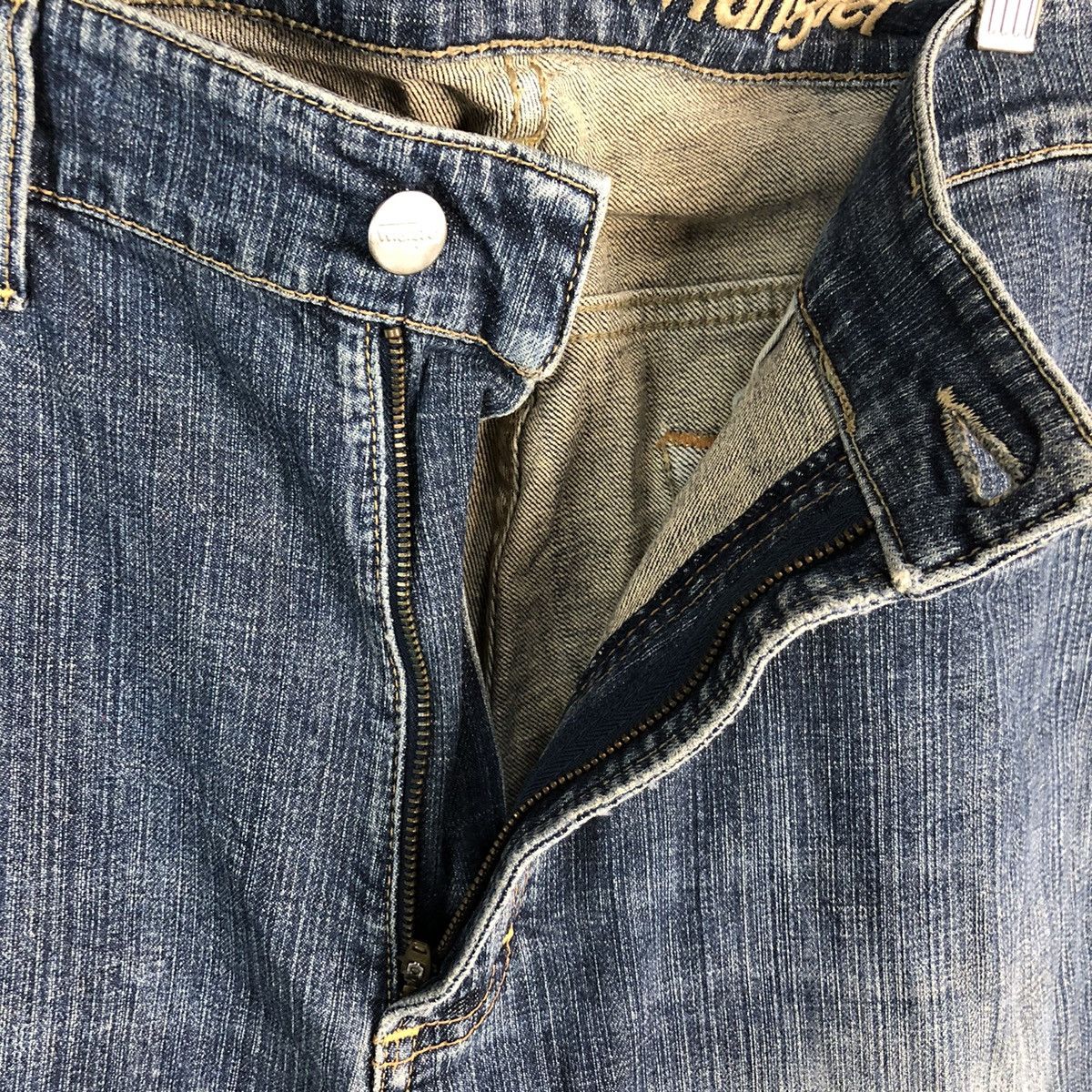 Wrangler Wrangler Blue vintage ripped Distressed Denim Pants #A2381 Size US 36 / EU 52 - 13 Thumbnail