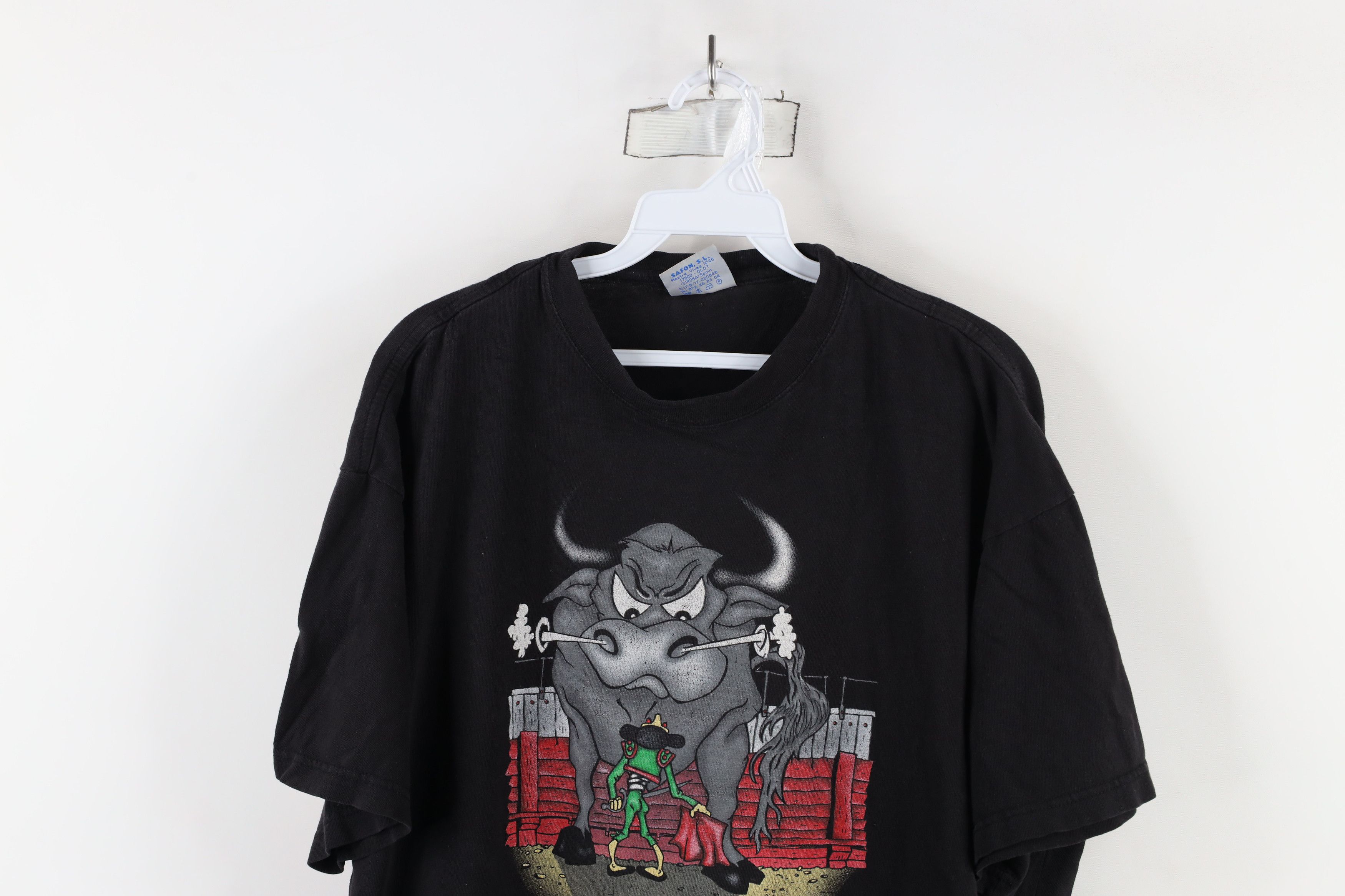 Vintage Vintage 90s Streetwear Bull Fighter Short Sleeve T-Shirt Size US XXL / EU 58 / 5 - 2 Thumbnail