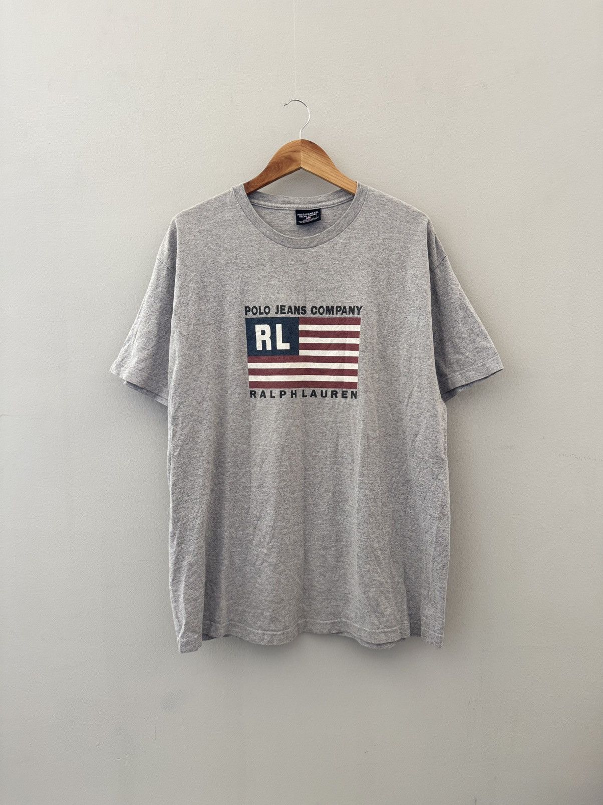 Polo Ralph Lauren Vintage Polo Jeans Co Ralph Lauren USA Flag Tee Size US L / EU 52-54 / 3 - 1 Thumbnail