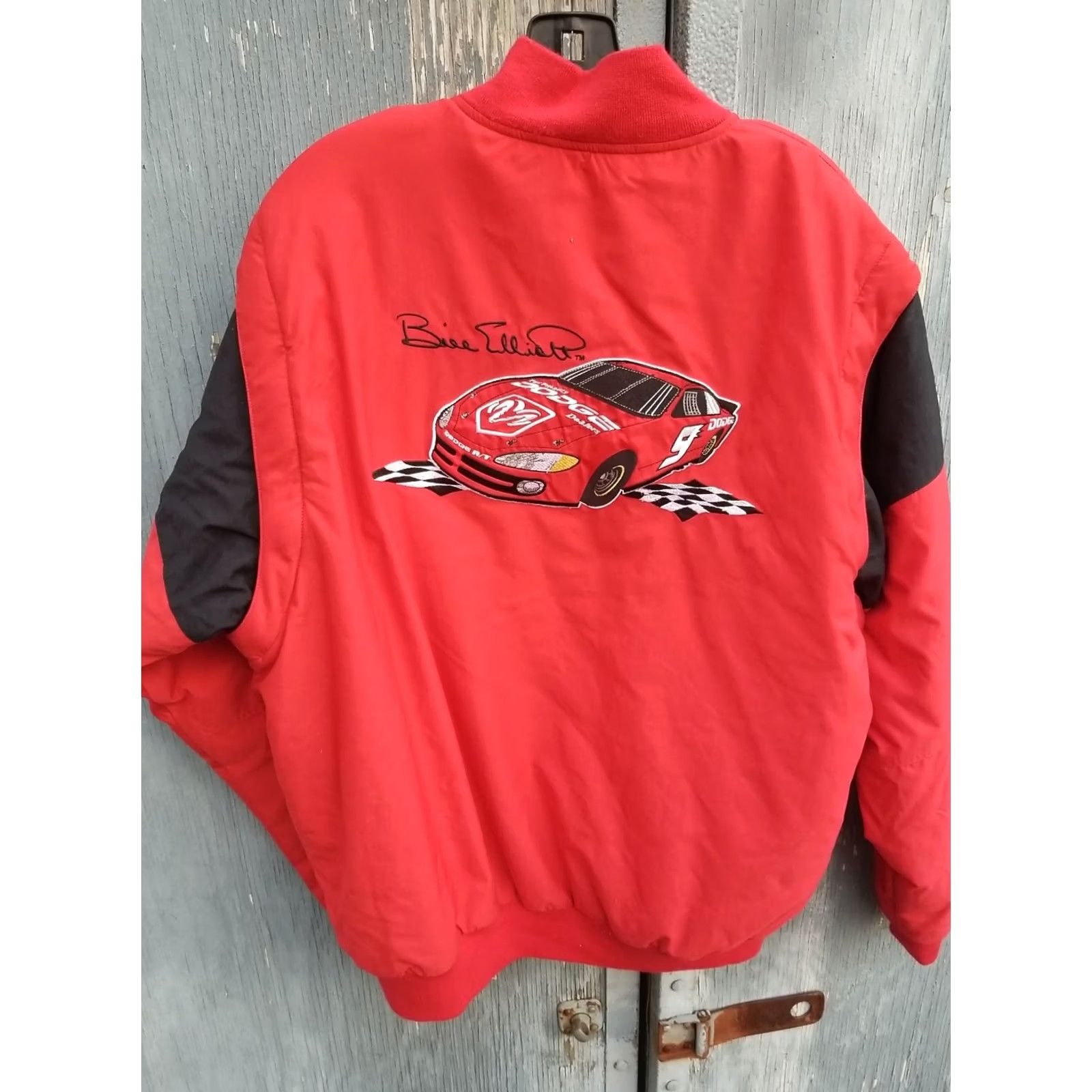Chase Authentics VTG Chase Authentics Dodge NASCAR Racing Bill Elliot 9 Men's Jacket Large Red Nylon Windbreaker 1/2 Zip Size US L / EU 52-54 / 3 - 5 Thumbnail