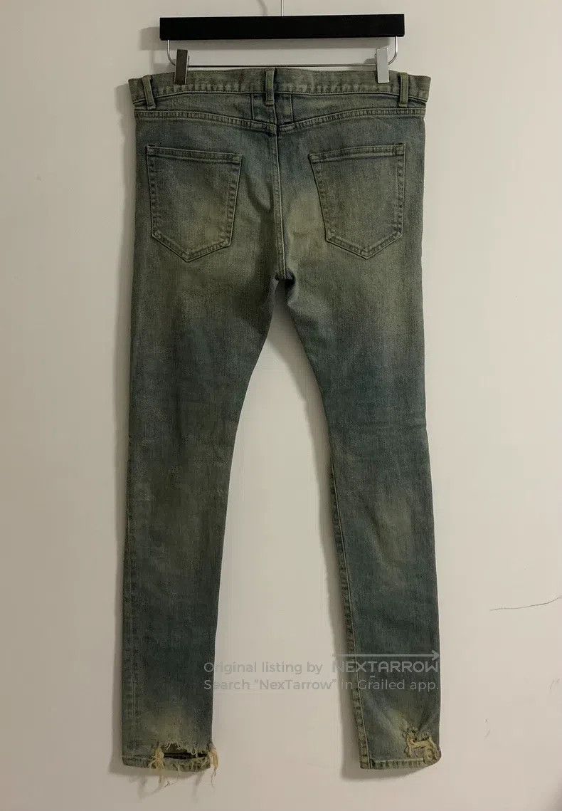 Saint Laurent Paris Saint Laurent Paris Blue Faded Yellow Mud Double Knee Dest Size US 33 - 2 Thumbnail